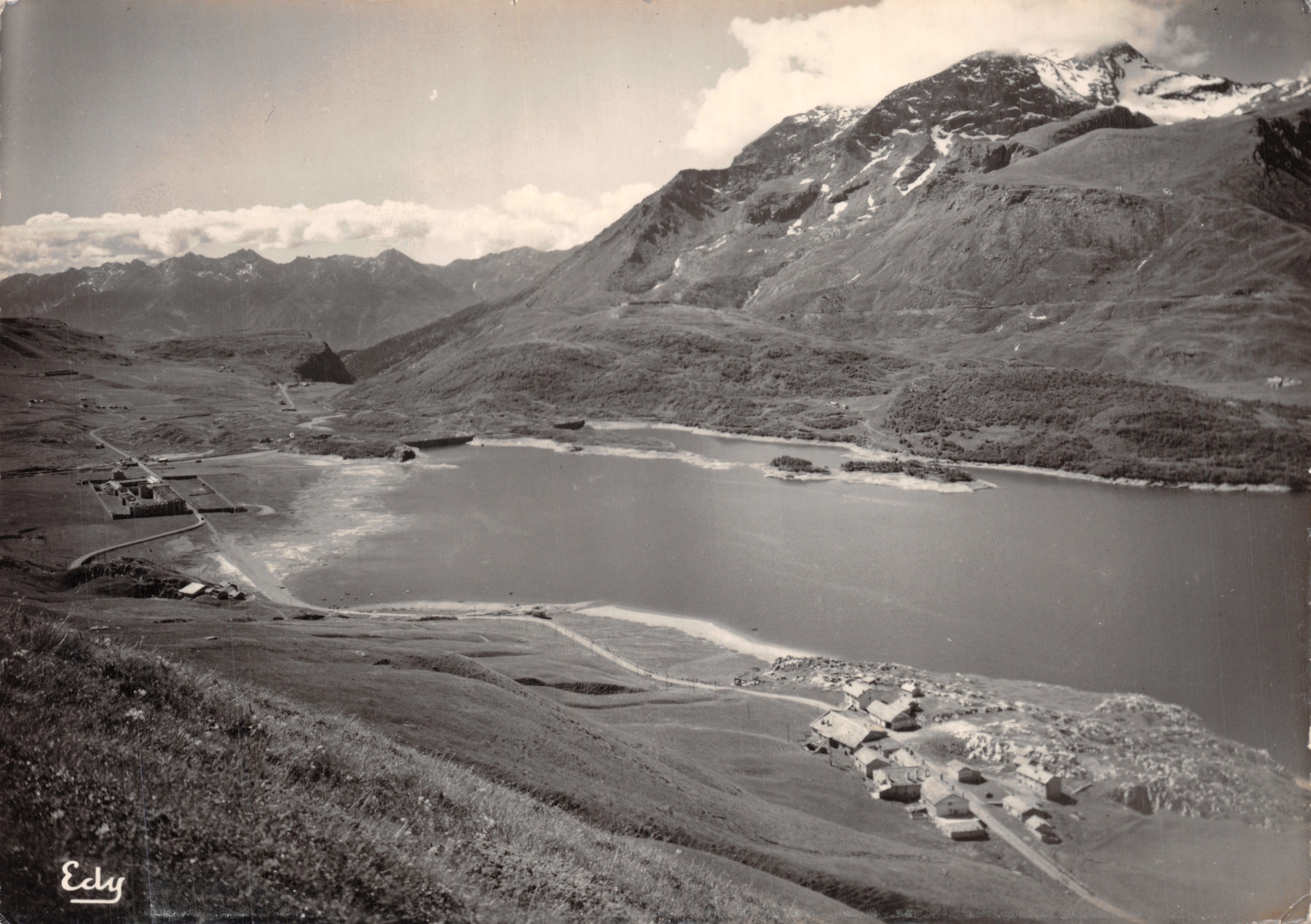 Mont Cenis — Vista generale e lago — Editore Édylux, n. 1011