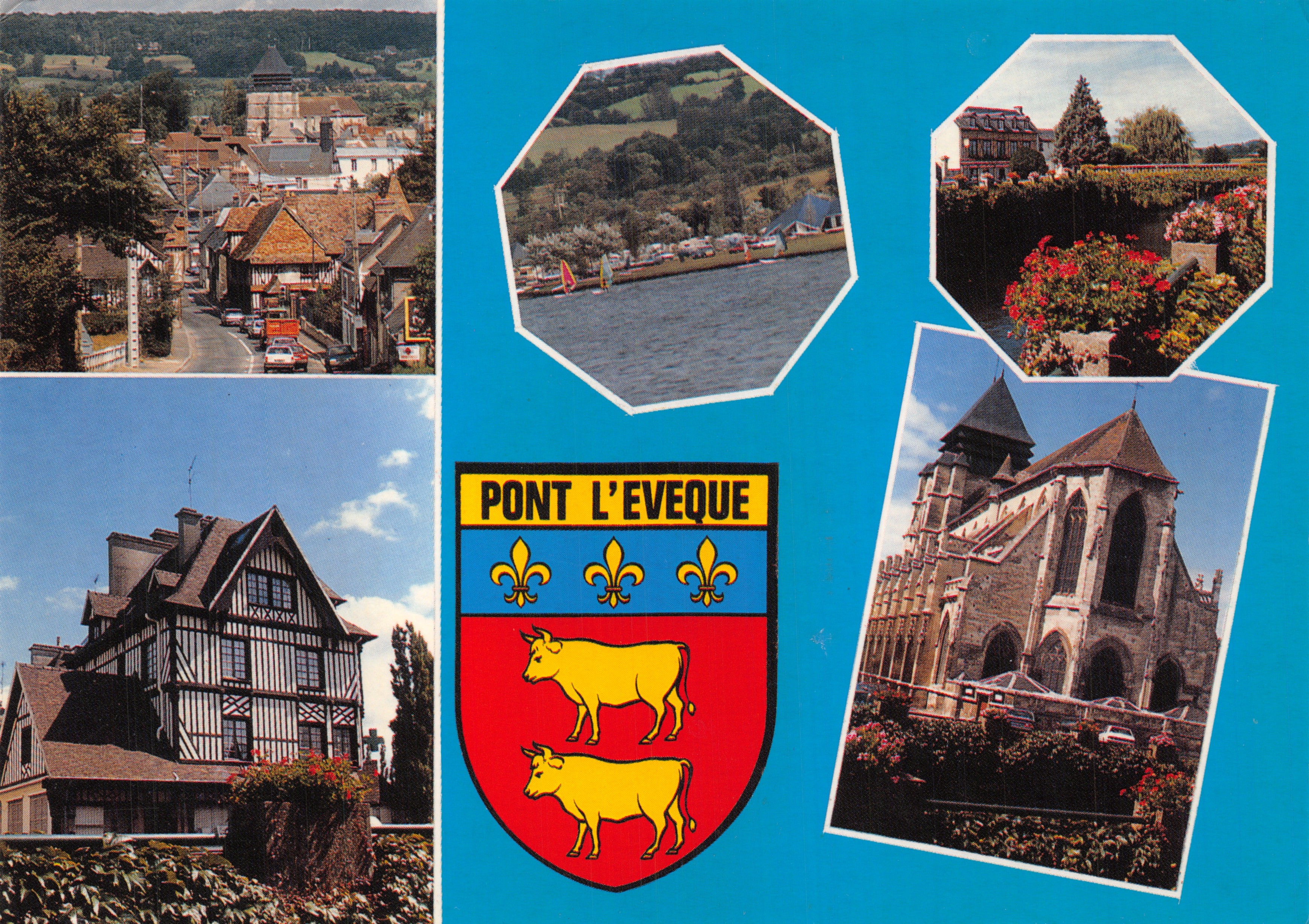Pont-l'Évêque — vue panoramique et édifice — Éditions Dubray, n° C 1308/14