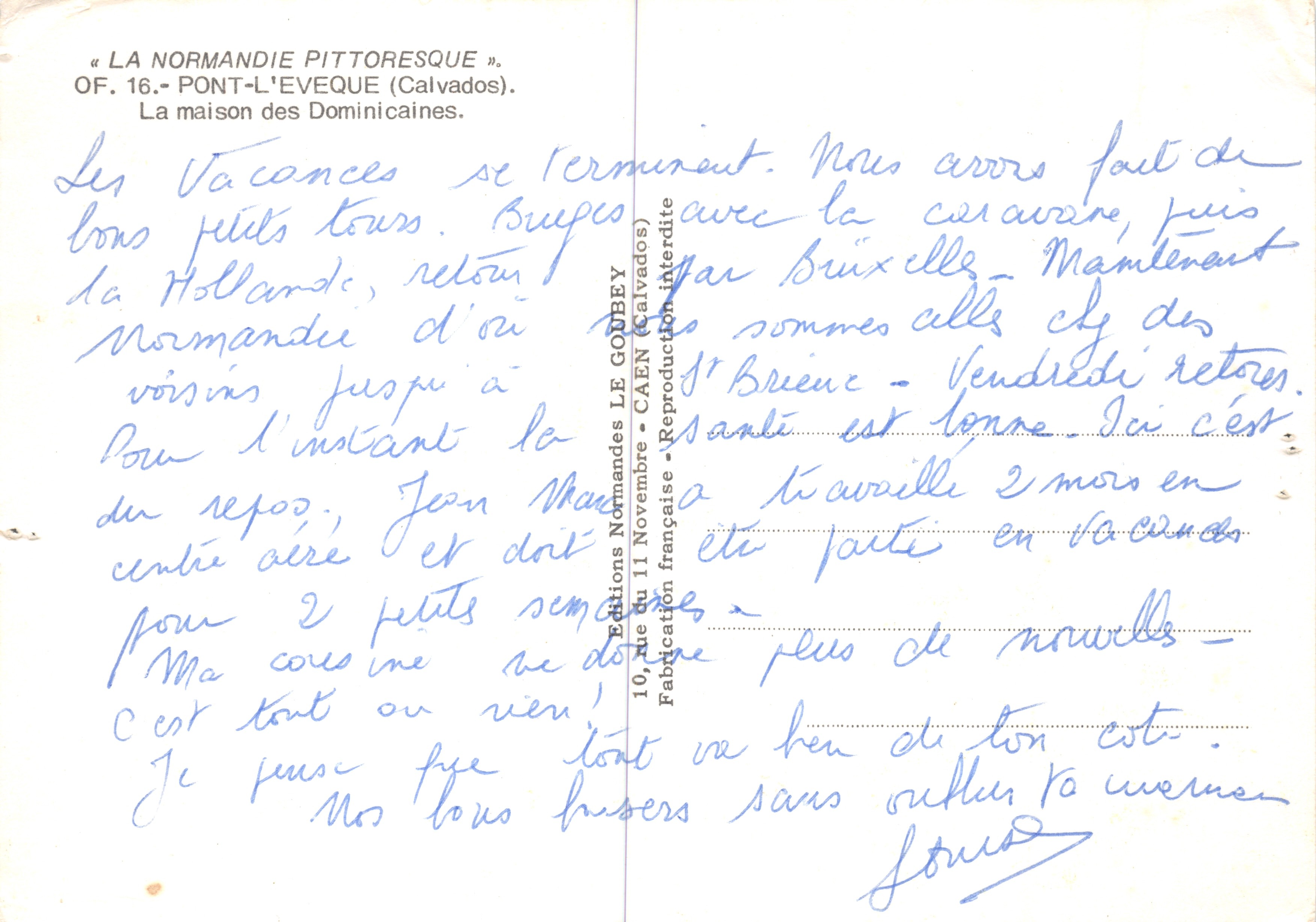 PONT-L'ÉVEQUE — Casa delle Dominiche — Editore Emy — Verso