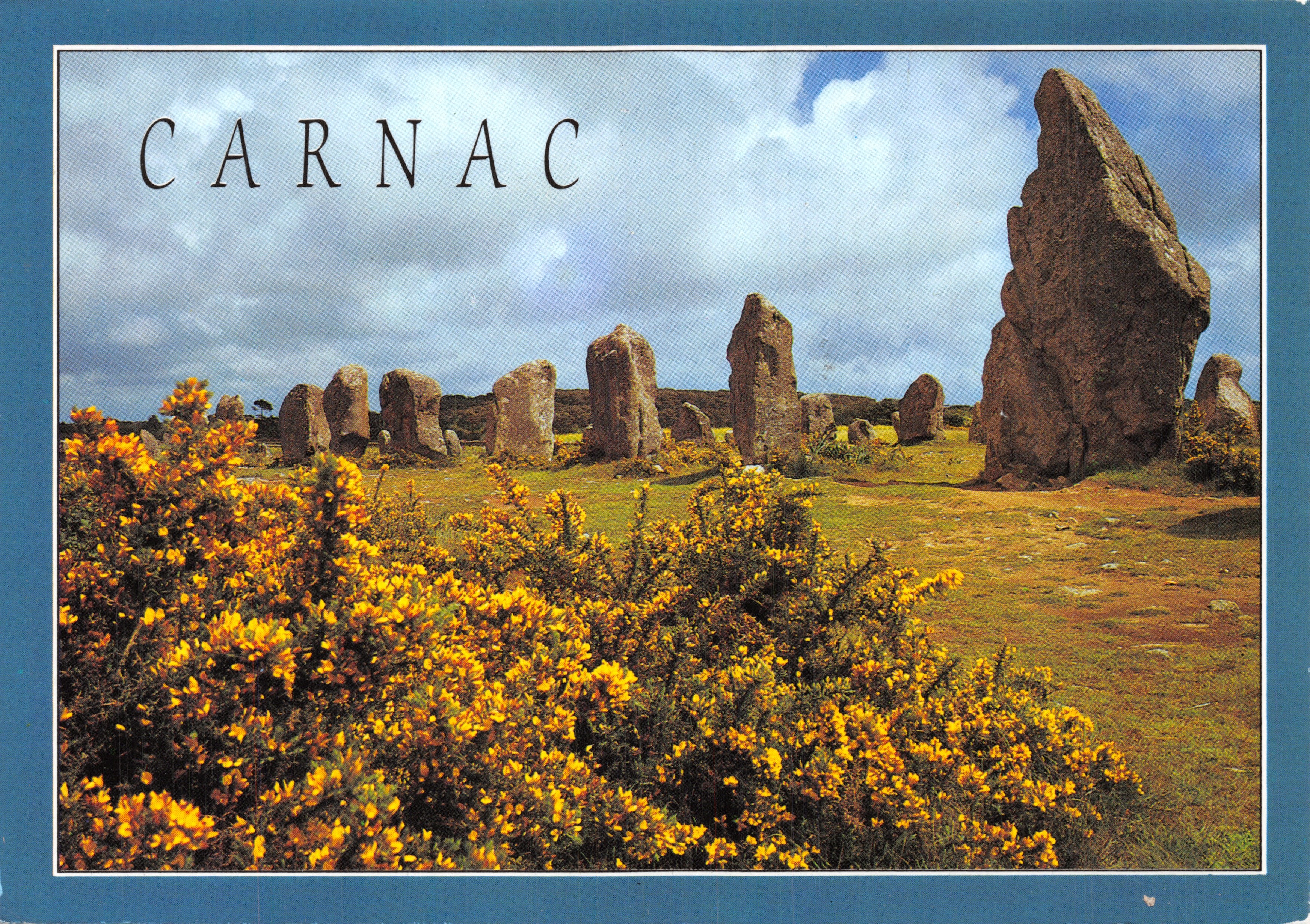 Carnac — menhirs et ajoncs en fleurs — Editions de France