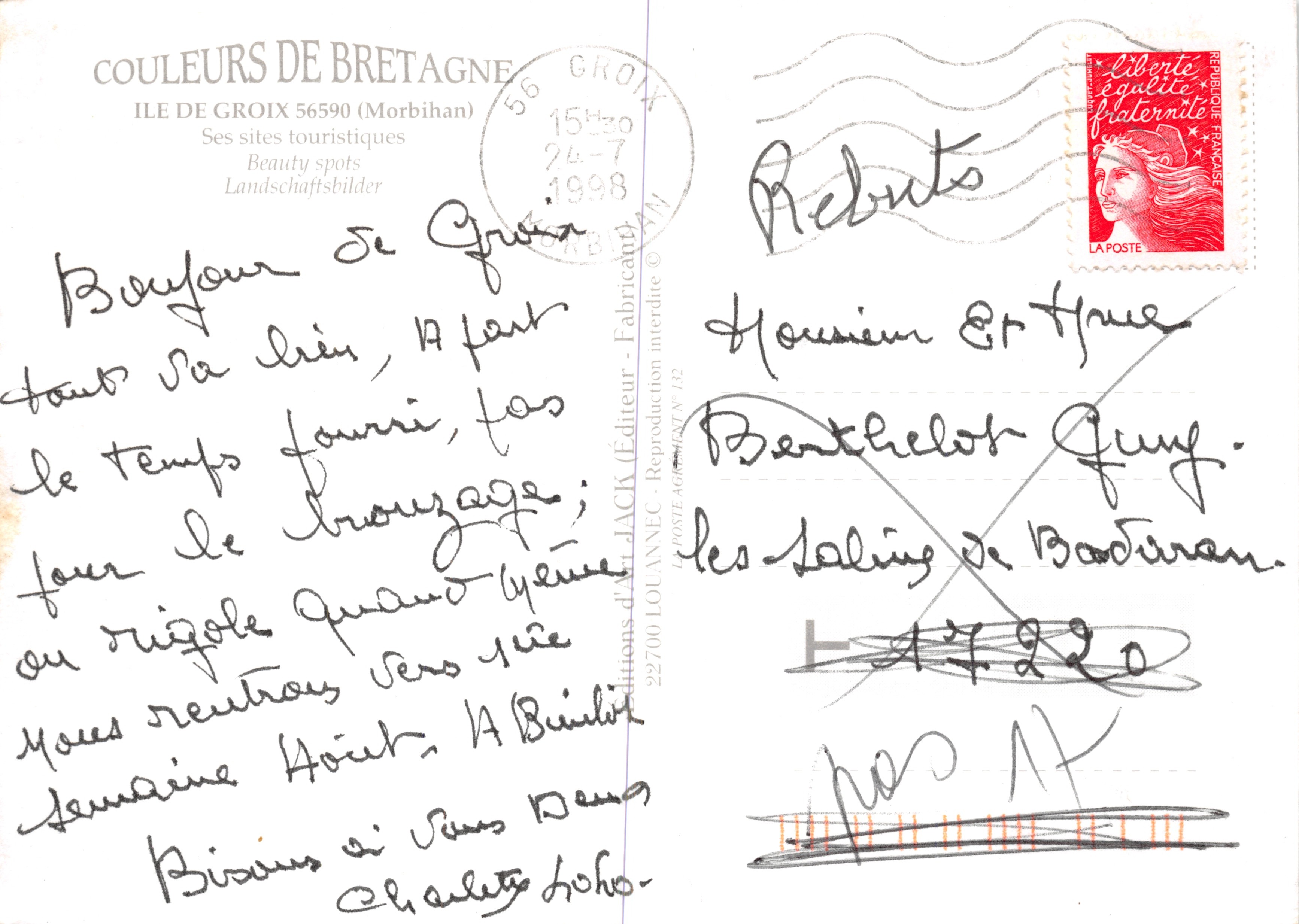 Isla de Groix — sitios turísticos — editor COULEURS DE BRETAGNE — Reverso