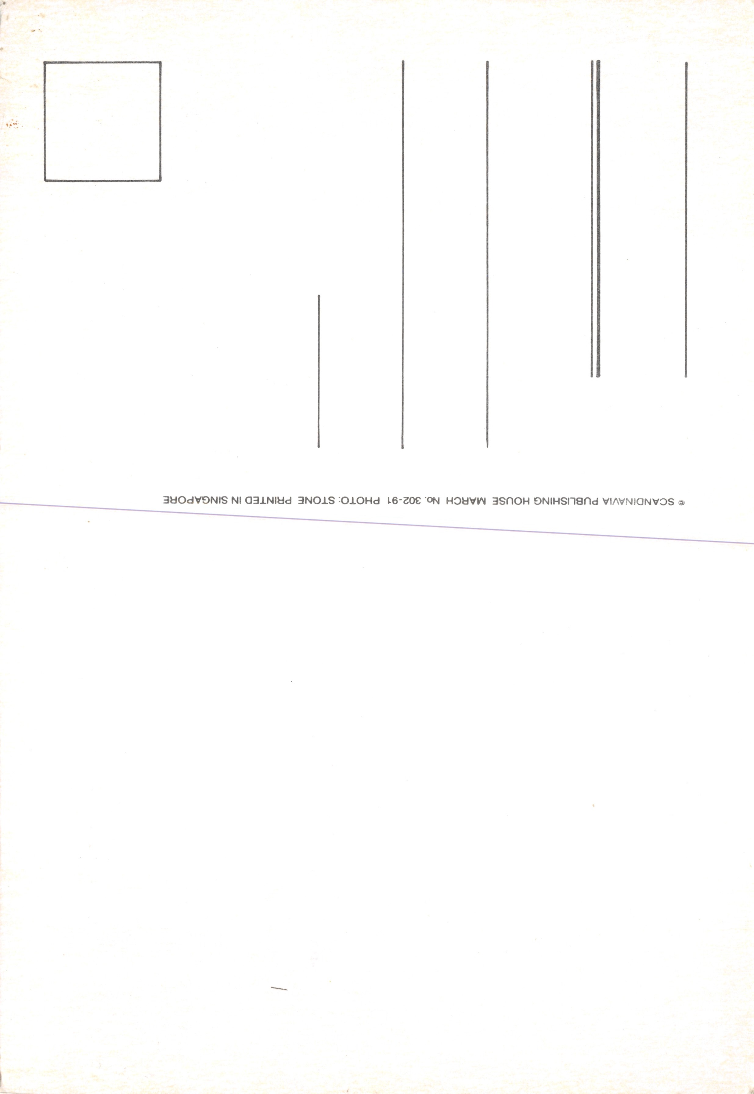 Cielo crepuscolare — nuvole colorate e testo biblico — editore SCANDINAVIA PUBLISHING HOUSE, foto n. 302-91 — Verso