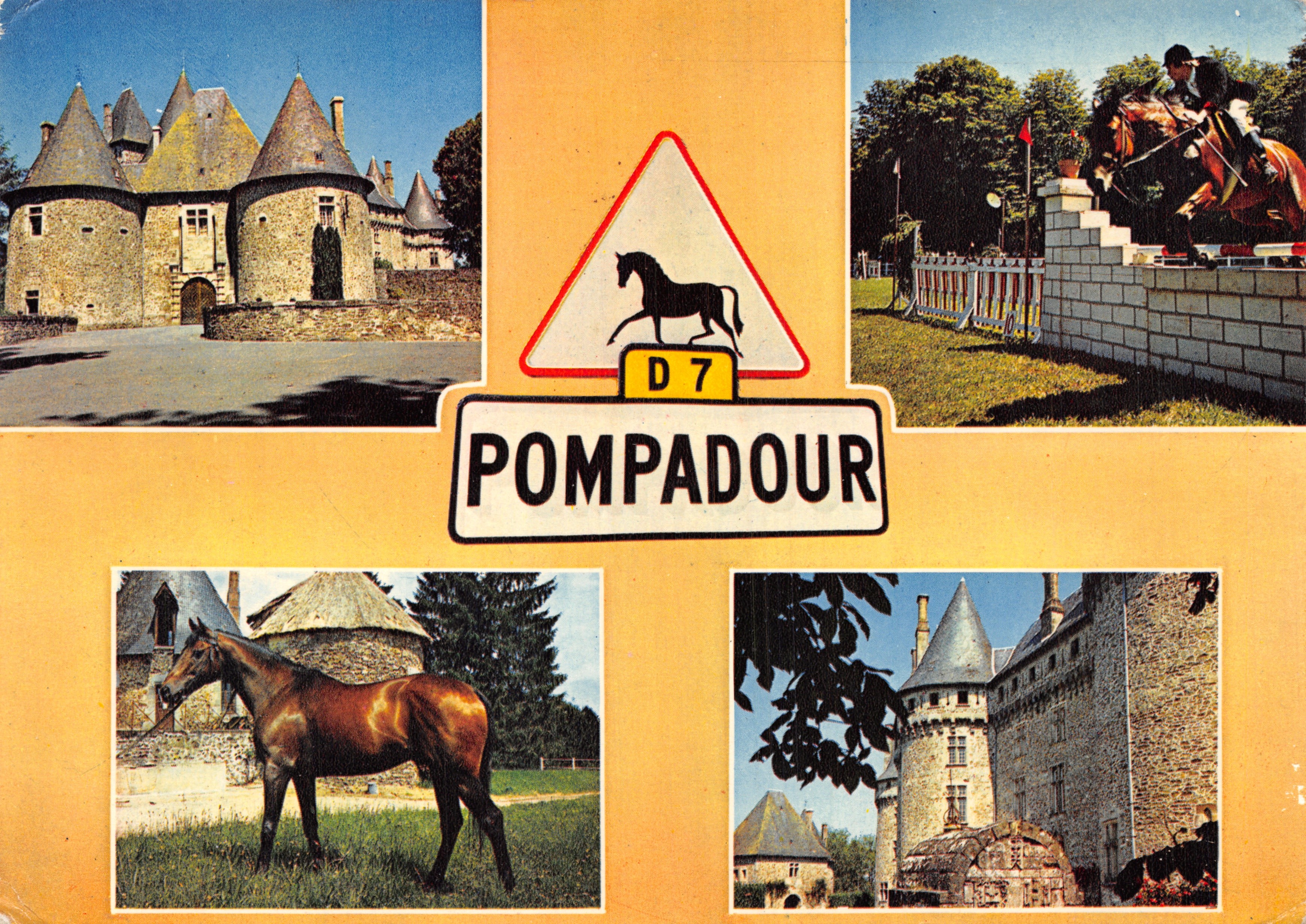 Castillo de Pompadour — editor LA CORRÈZE TOURISTIQUE, número de serie no visible
