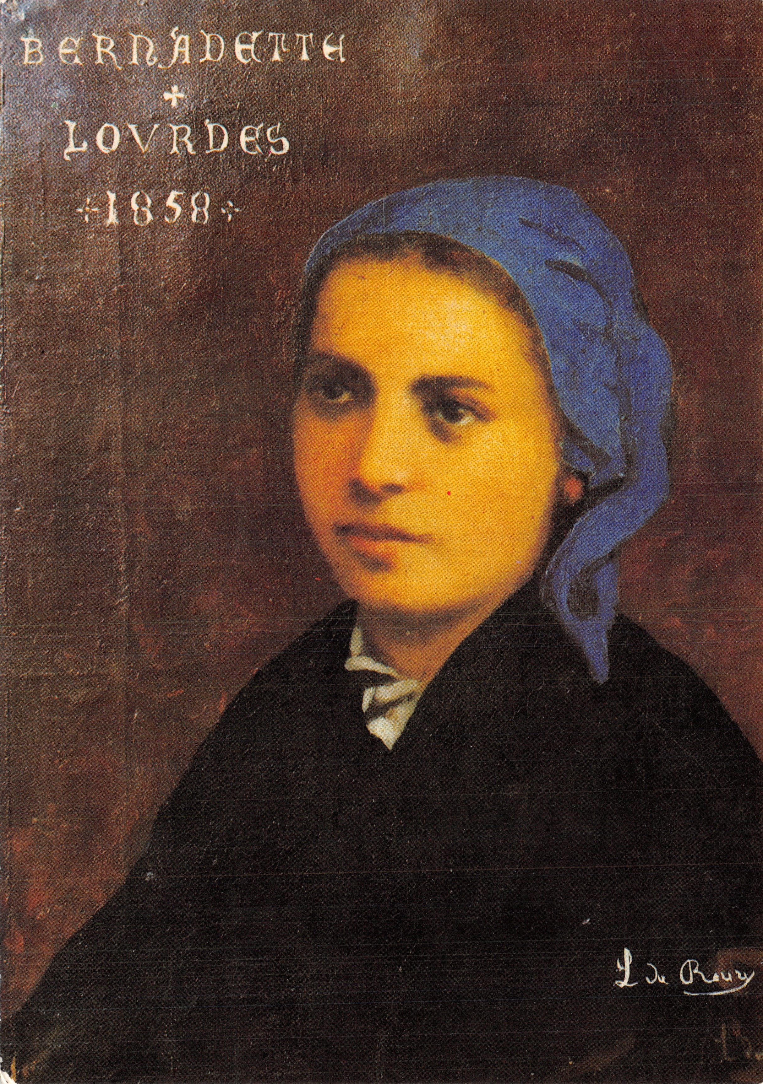 Bernadette Soubirous — painted portrait by L. du Roure — Durand Editions