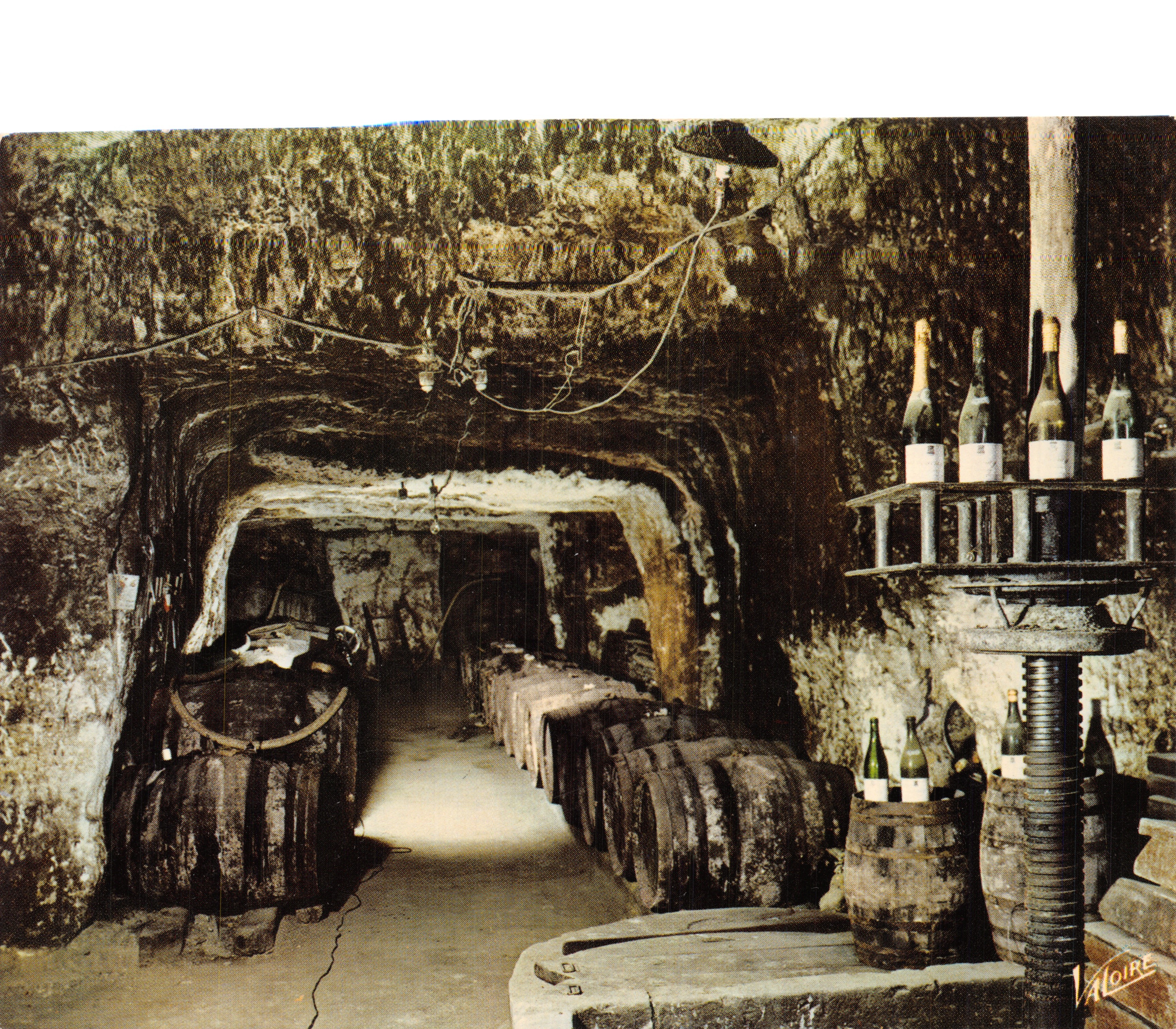 Cava della pressa — cantina sotterranea con barili — editore VALOIRE