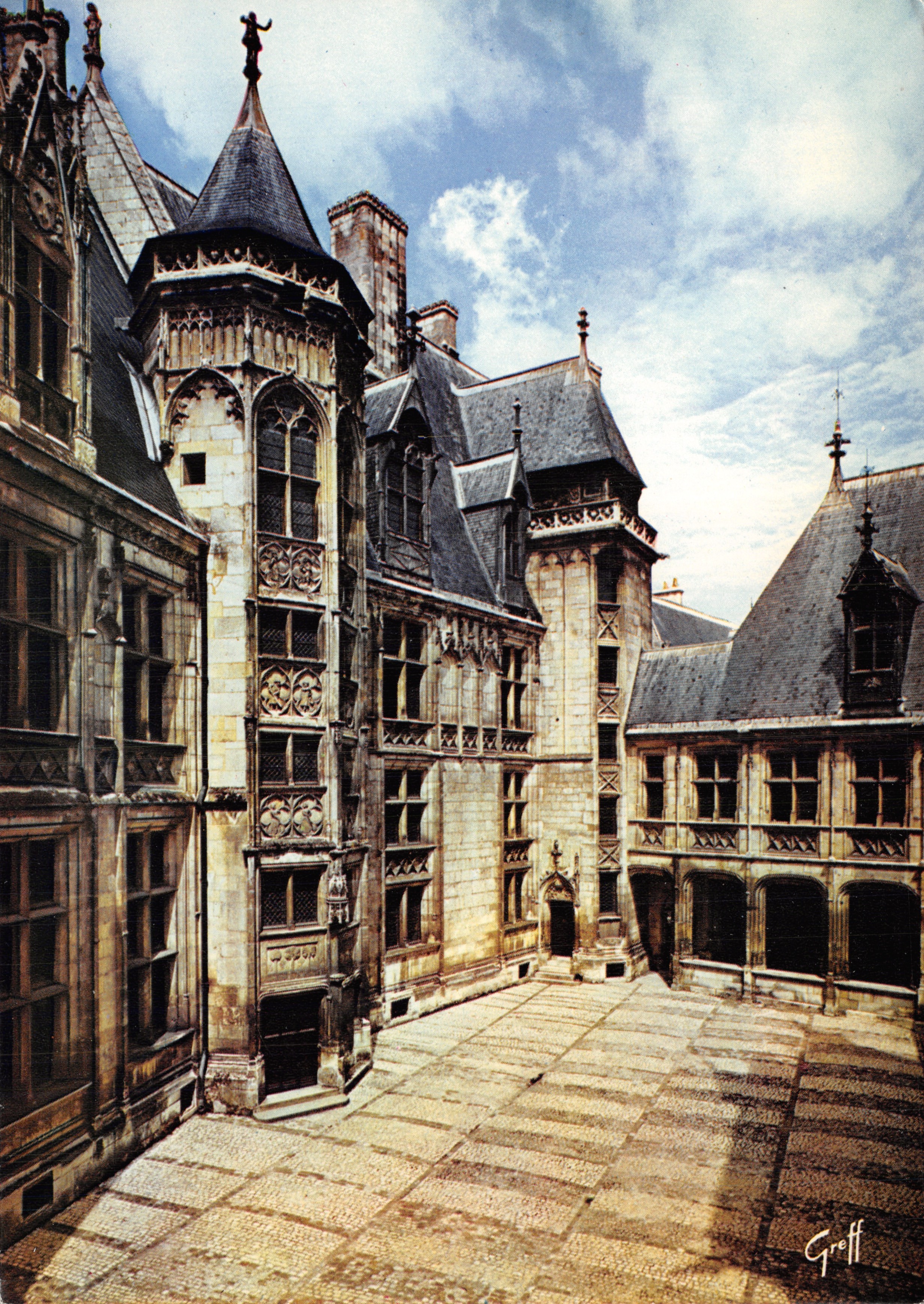 Cour du Palais Jacques-Cœur — BOURGES (Cher) — Éditions GREFF