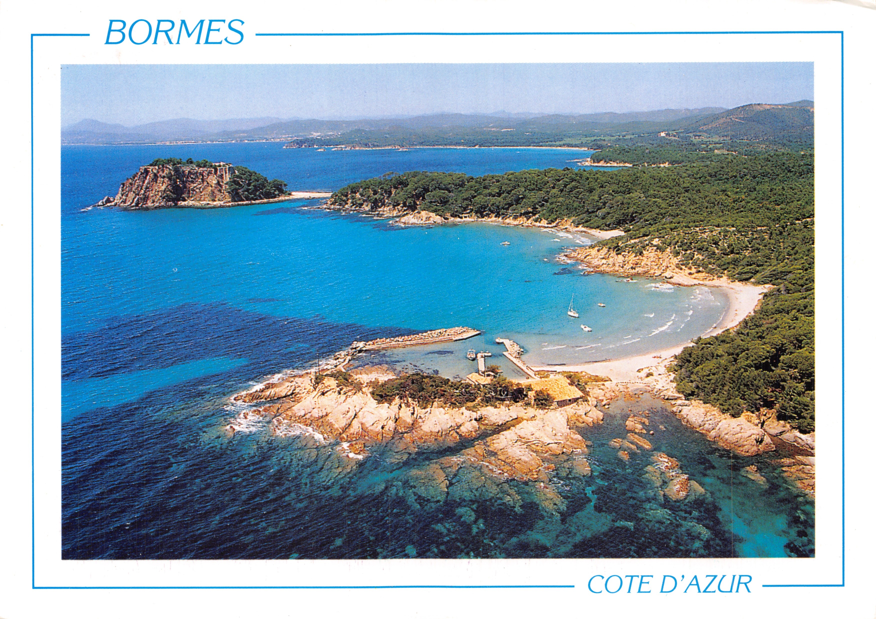 Bormes — vista aerea della baia e del forte — Éditions Florian Mistral