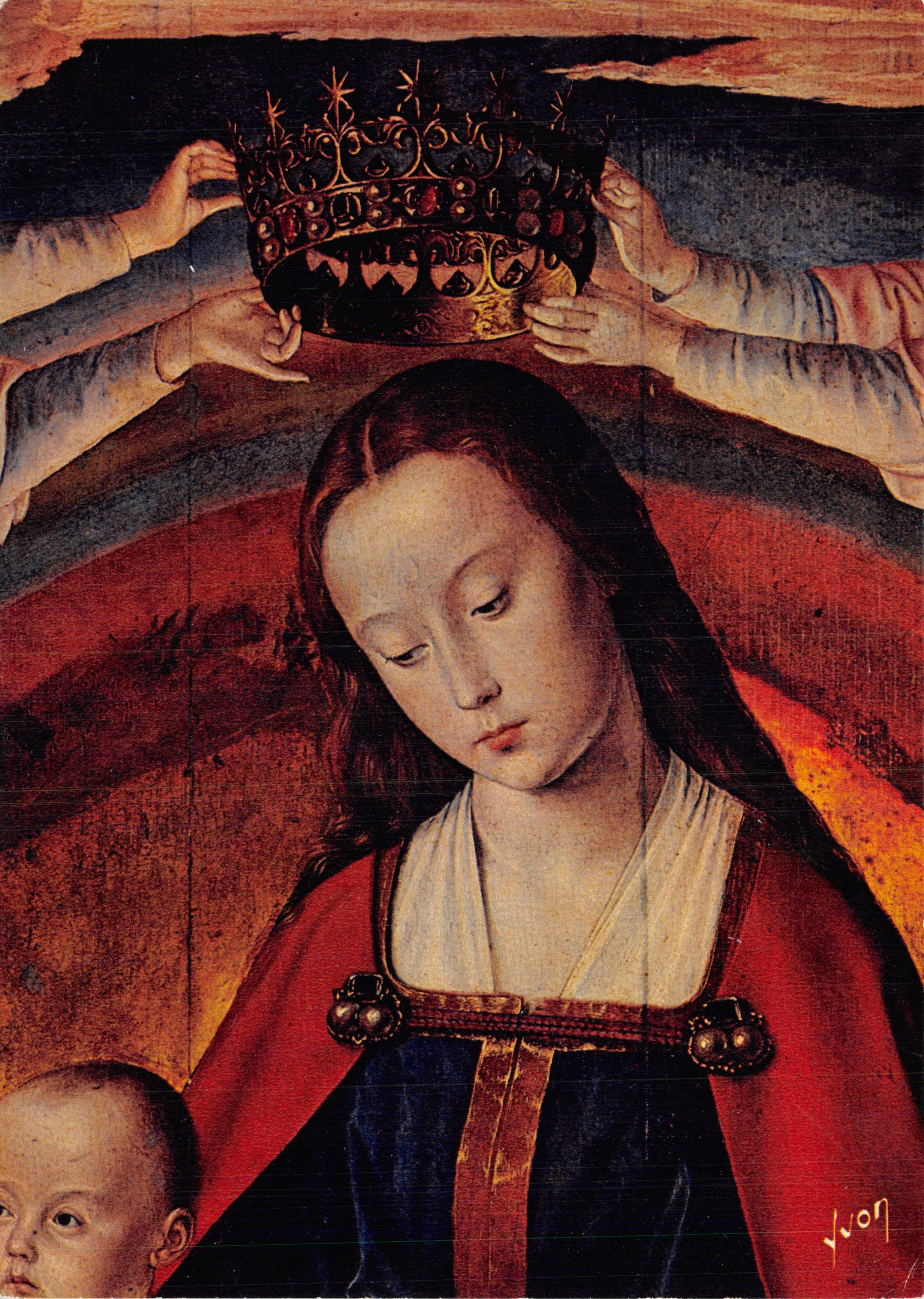 Notre-Dame de Moulins — Detail van het Triptyque van de Meester van Moulins (15e eeuw) — Éditions d'art Jean-Jaurès
