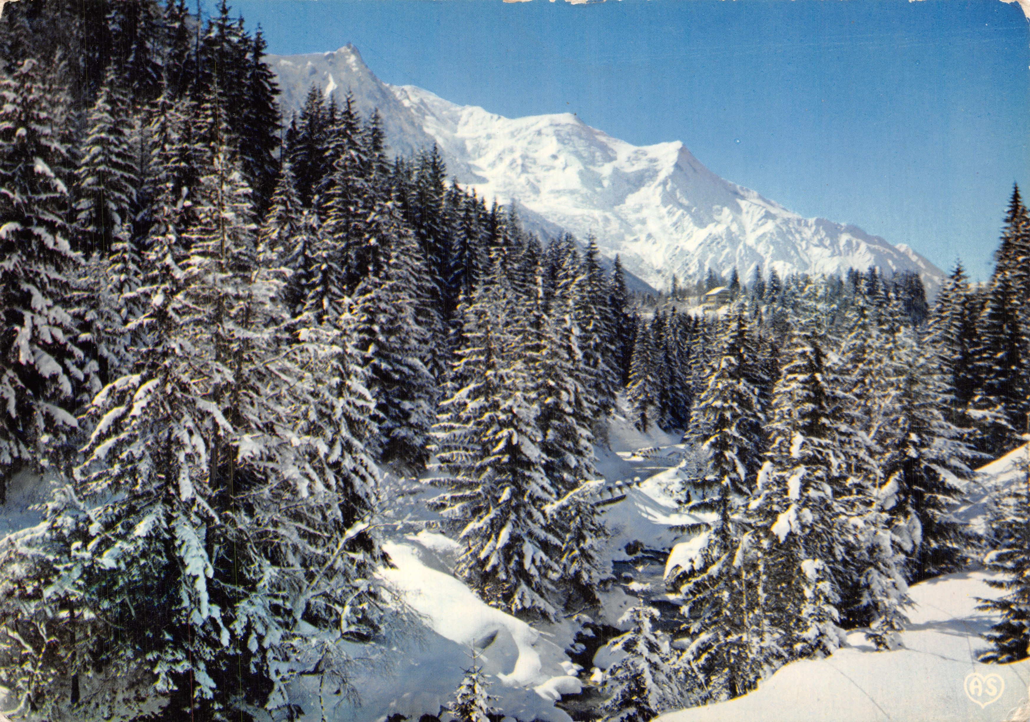 Chamonix - Mont Blanc vu de la Joux — Le Massif du Mont Blanc, éditeur Couleurs Naturelles, n° 2335