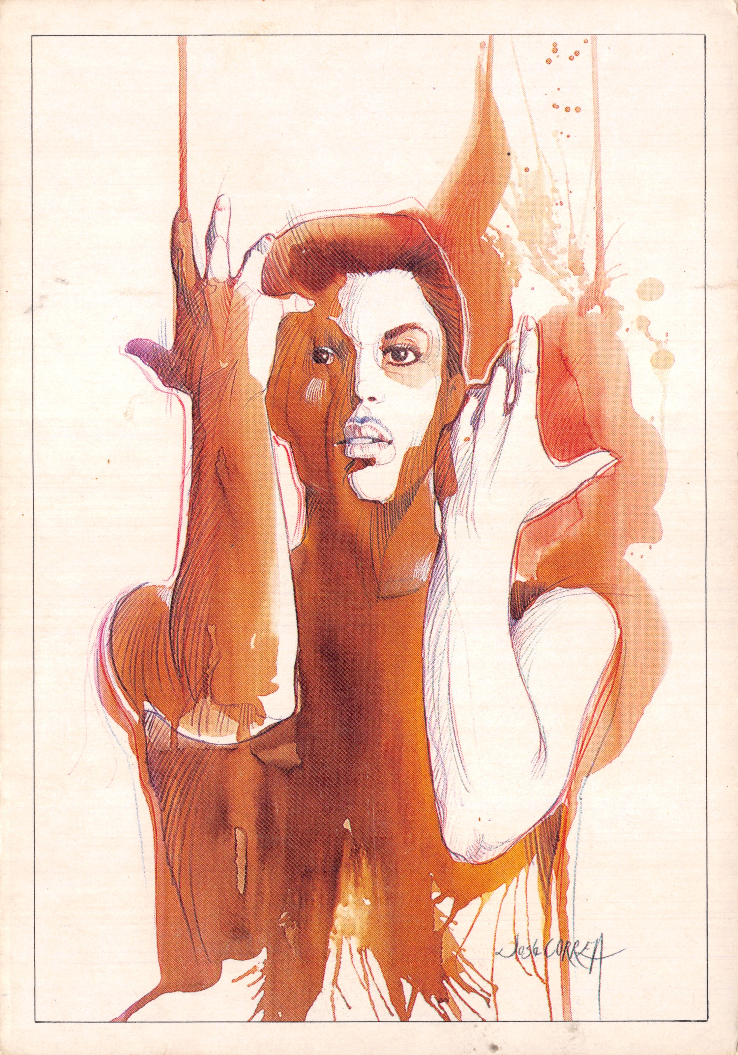 Prince — ritratto stilizzato — José Correa (editore stampato sulla carta)