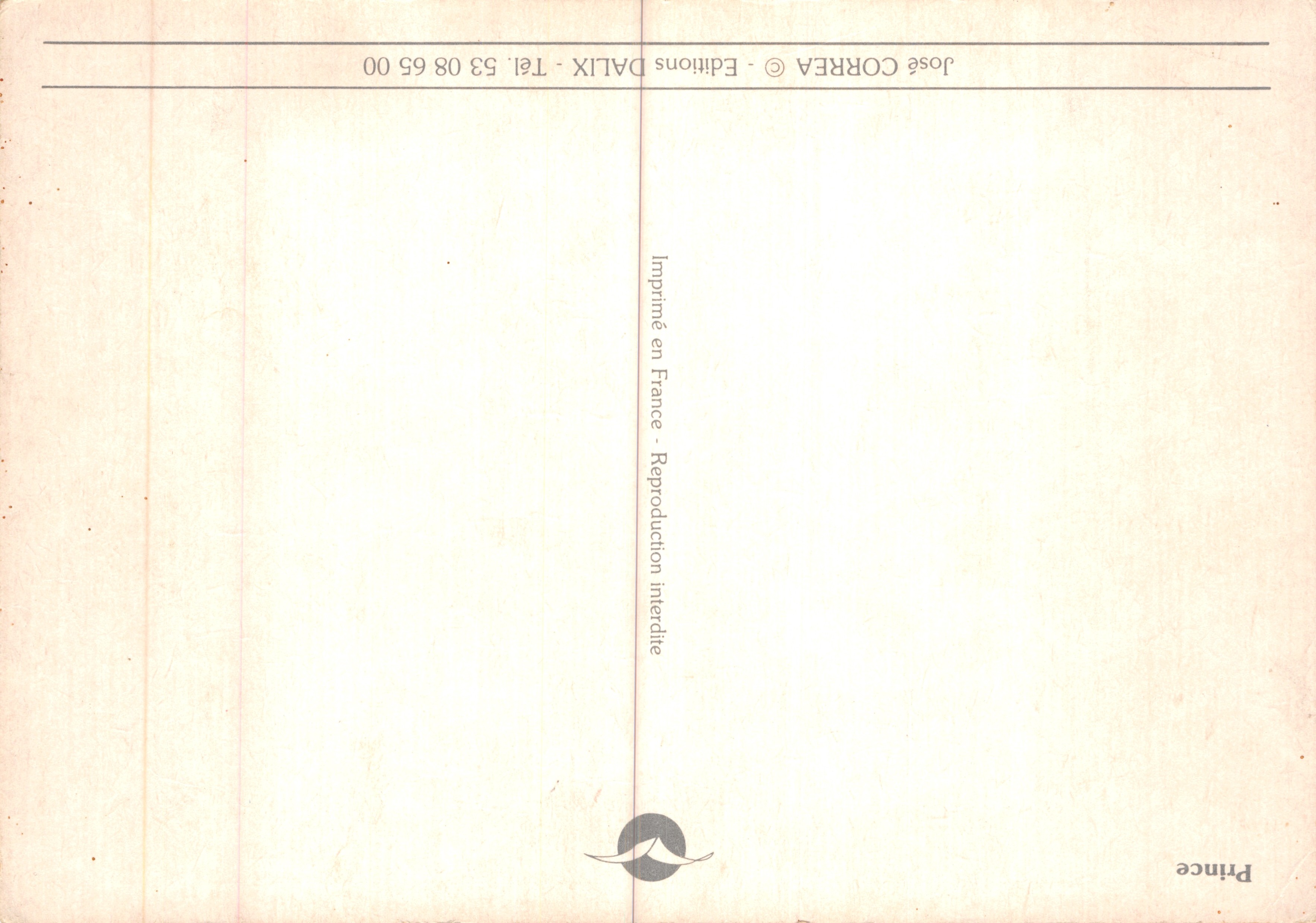 Prince — ritratto stilizzato — José Correa (editore stampato sulla carta) — Verso