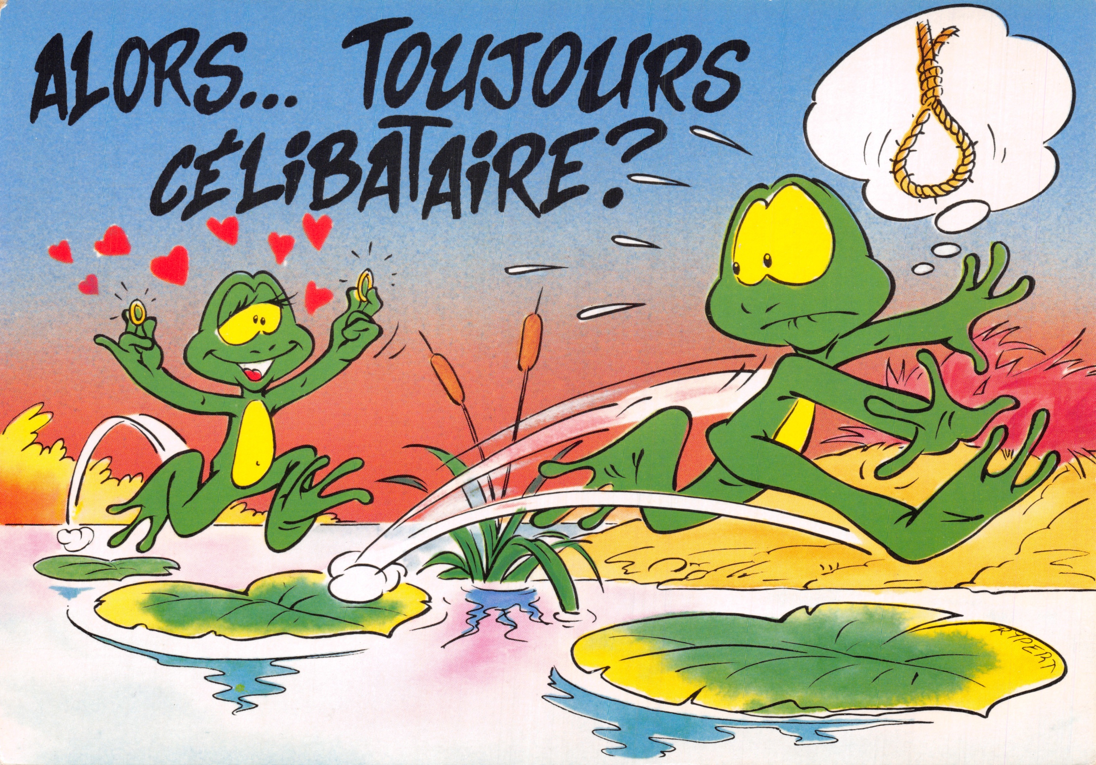 Deux grenouilles — scène humoristique — éditeur RYPERT et CBF