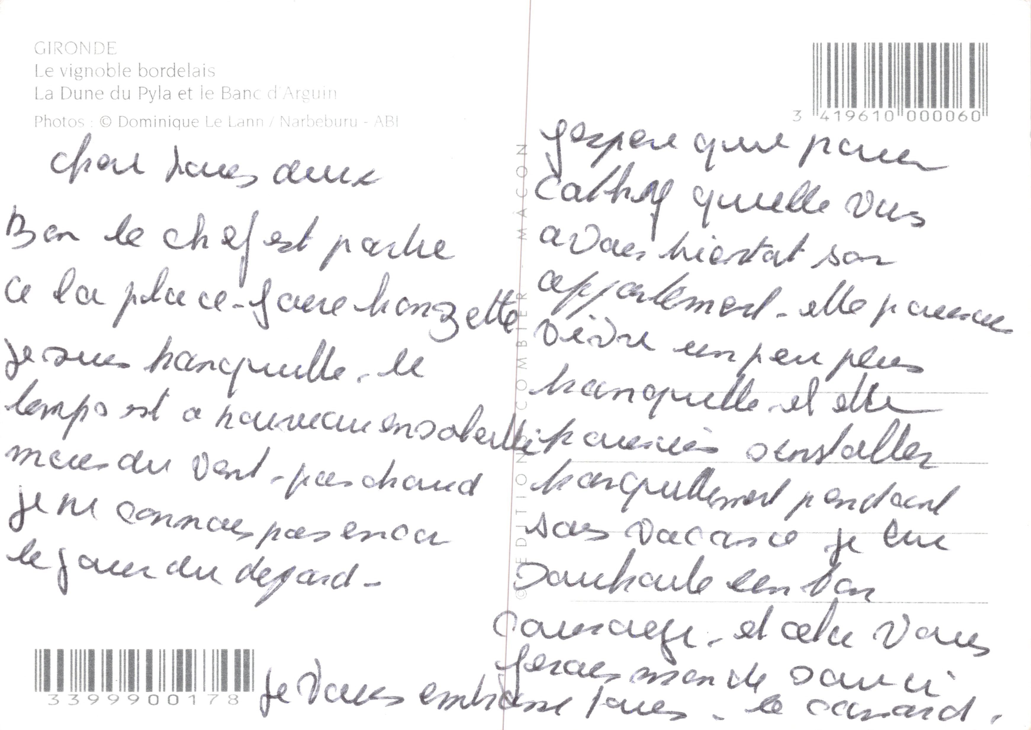 Gironde — vignoble bordelais, dune du Pyla et banc d'Arguin — Éditions Combier — Verso