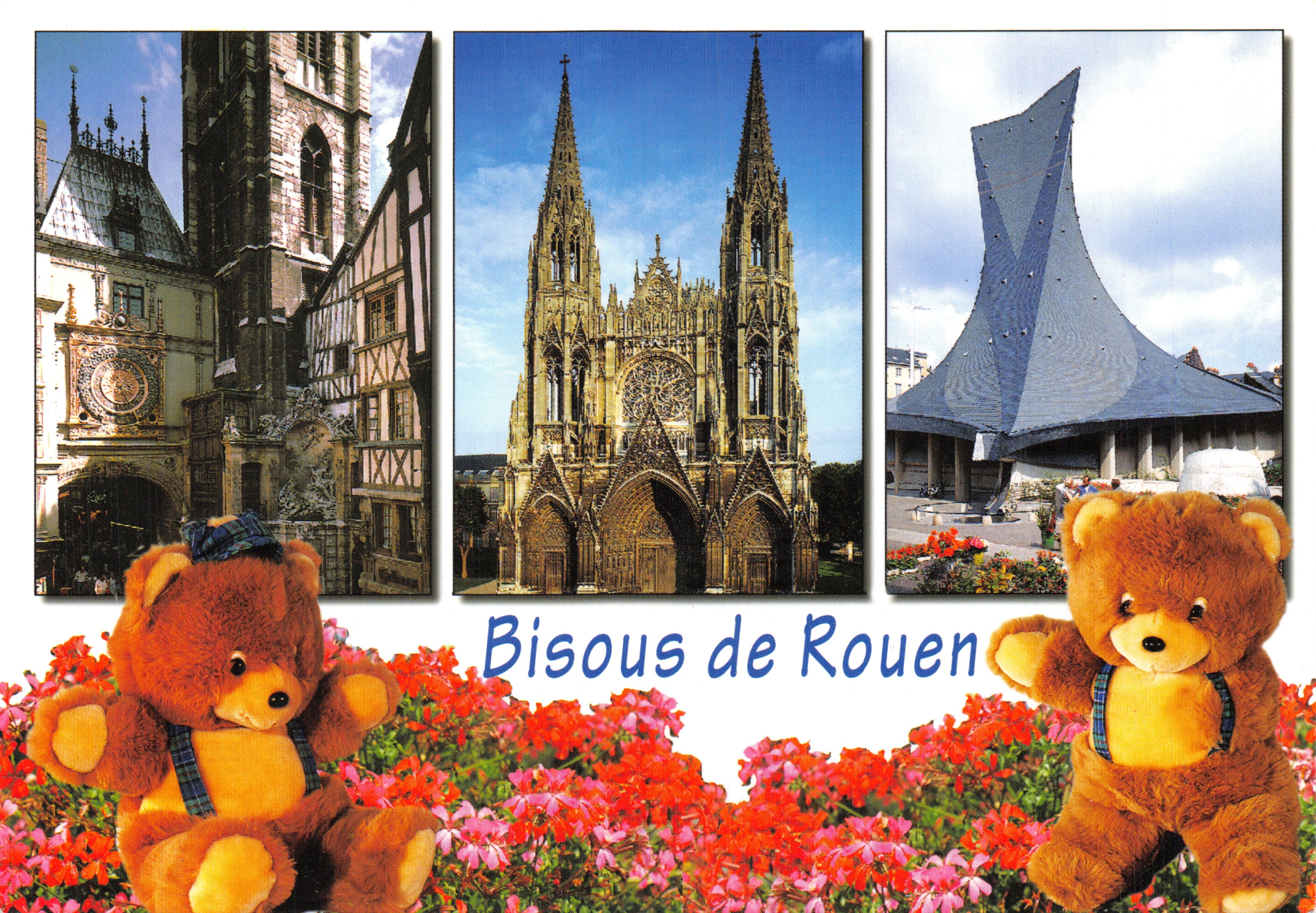 Rouen — Cathédrale, horloge et Centre Pompidou — Éditions LECONTE