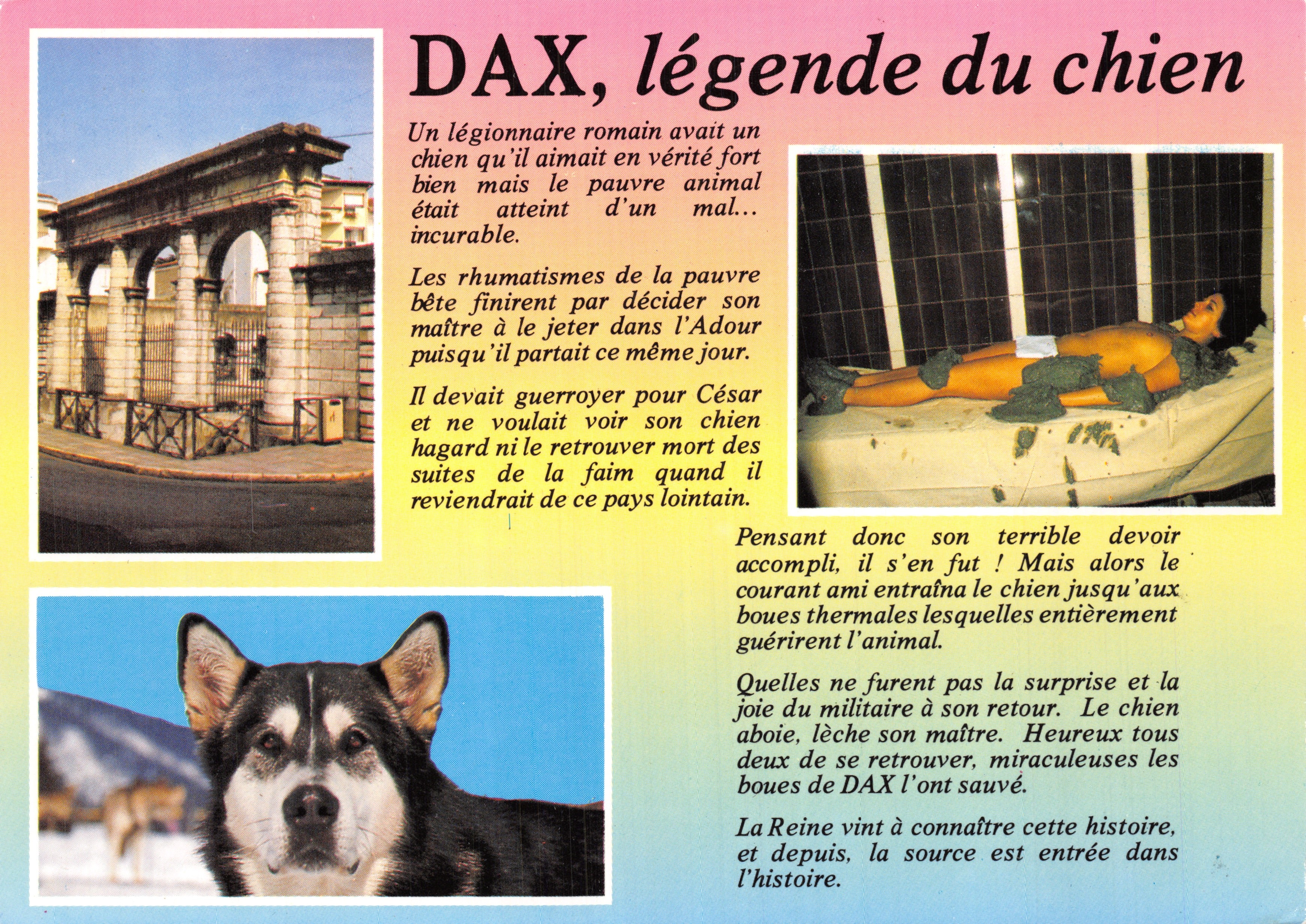 DAX, leggenda del cane — acquedotto e cane nelle sorgenti termali — Editore: IMAGES DE FRANCE... (Landes)