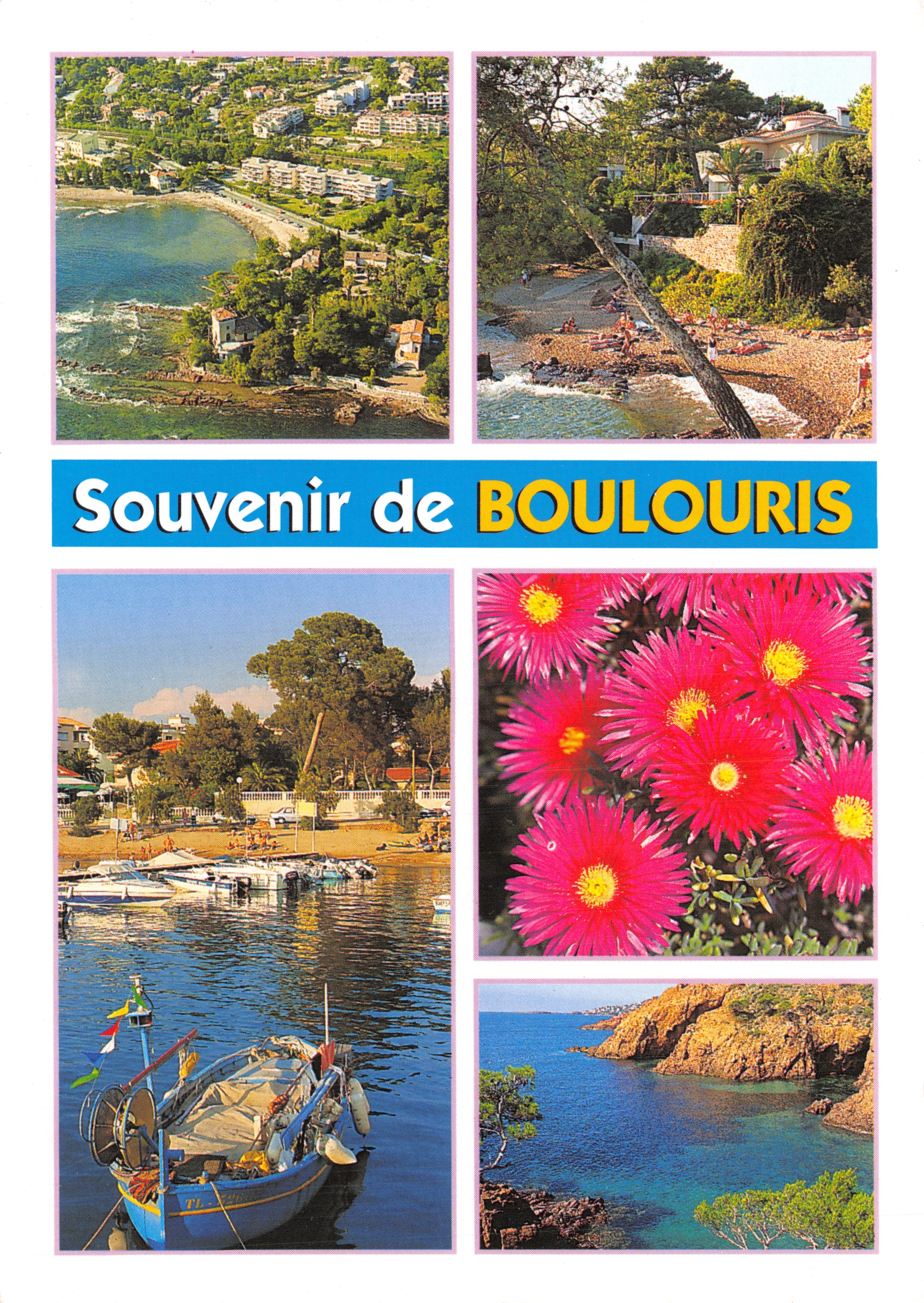 Bouloüris — vista aérea, playa, puerto y flores — Éditions S.M.D. CIM