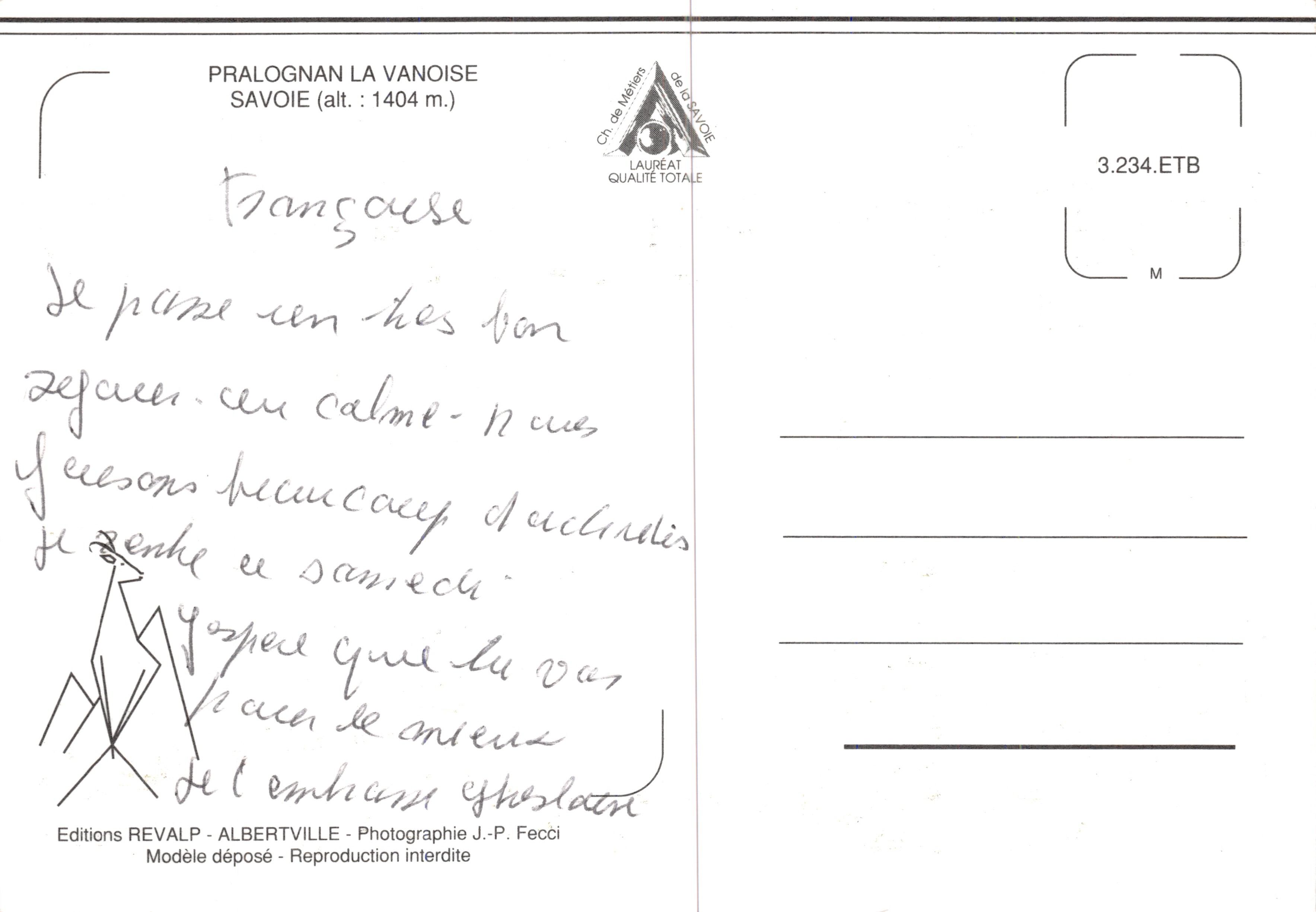 Pralognan la Vanoise — vista panoramica e villaggio montano — Éditions REVALP — Verso