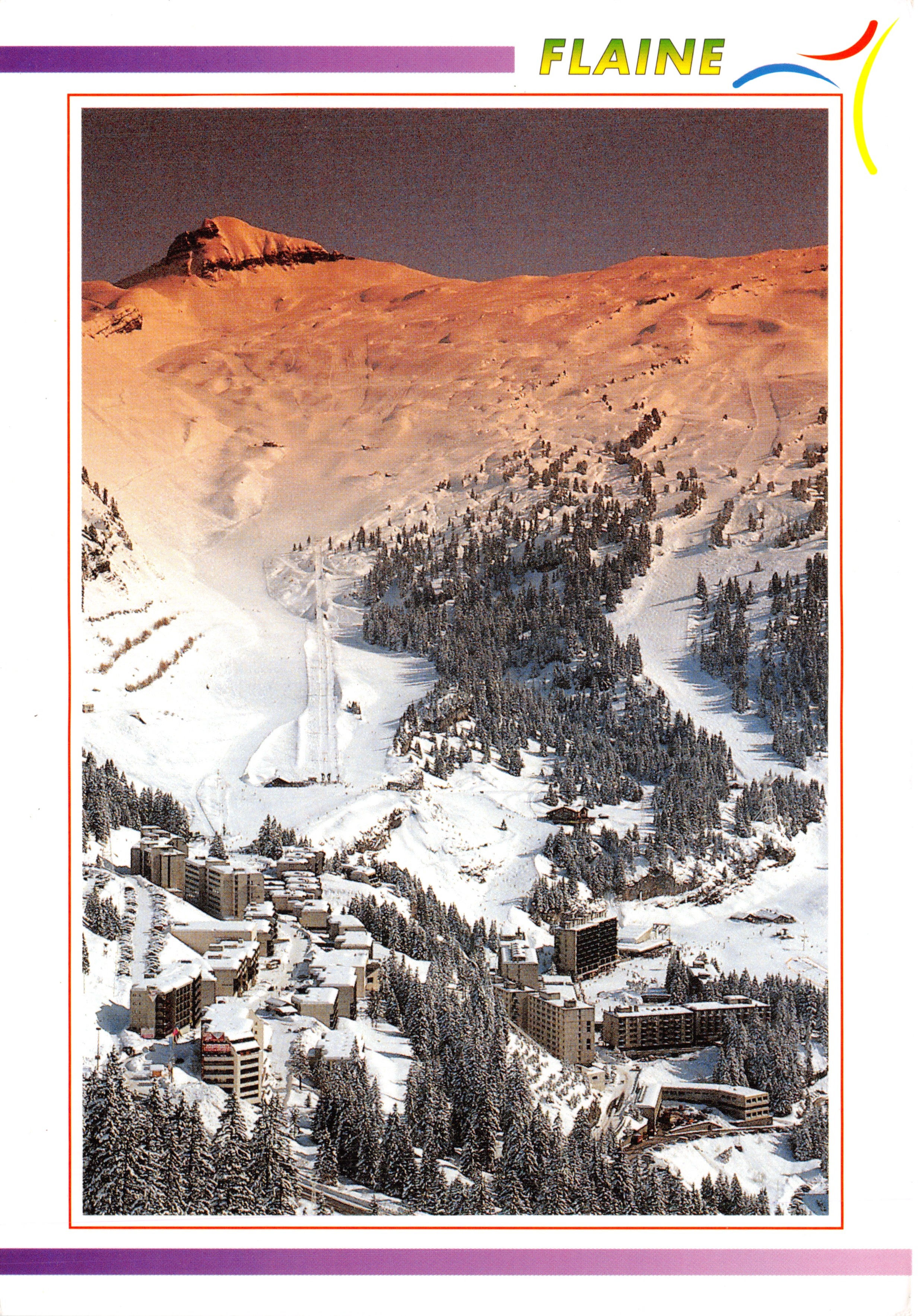 Flaine — vista panorámica nevada — Éditions Revalp, Albertville
