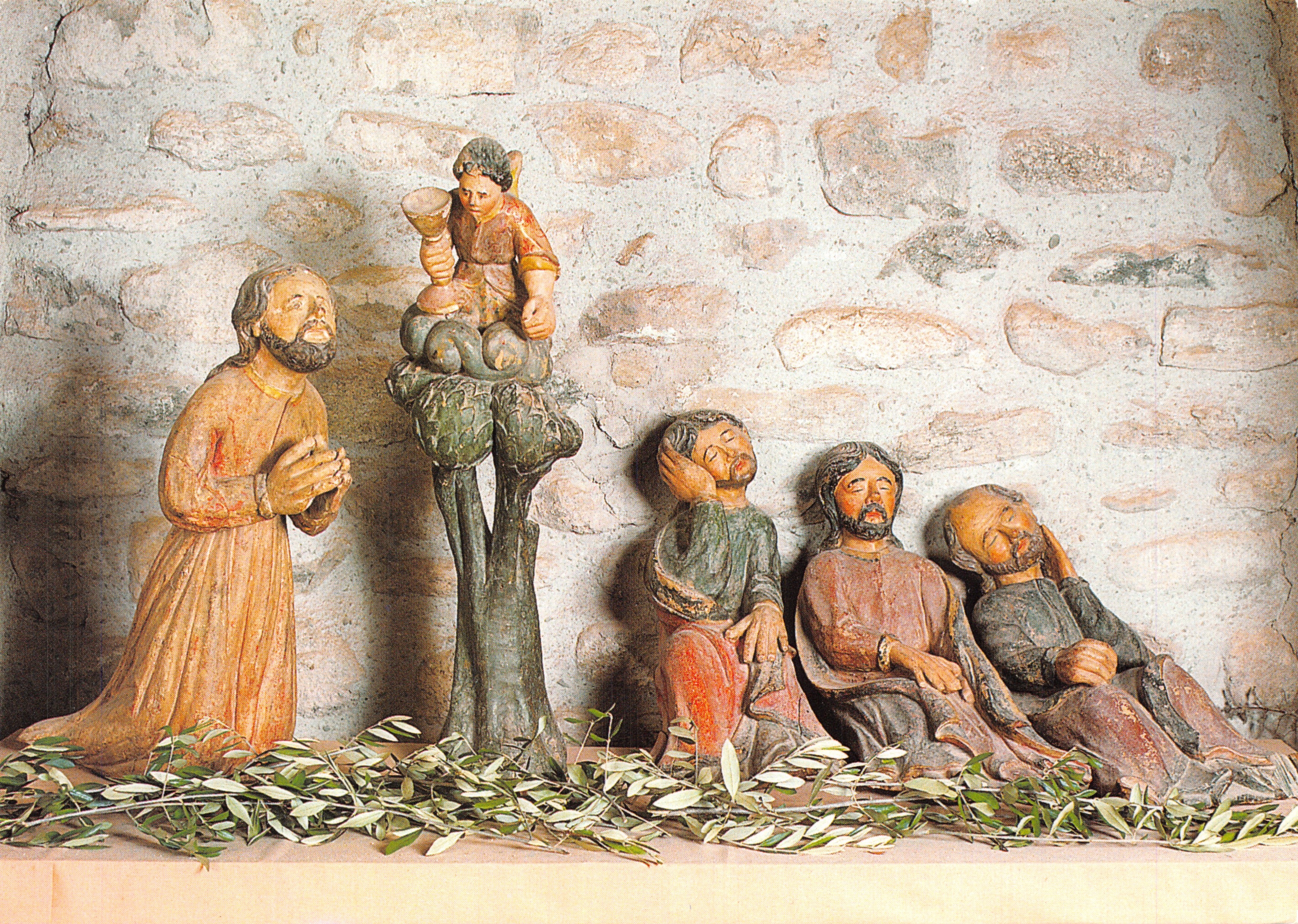 Abadía de San Miguel de Cuxa — Cristo y los tres apóstoles en el jardín de olivos — Éditions Combier - Macon