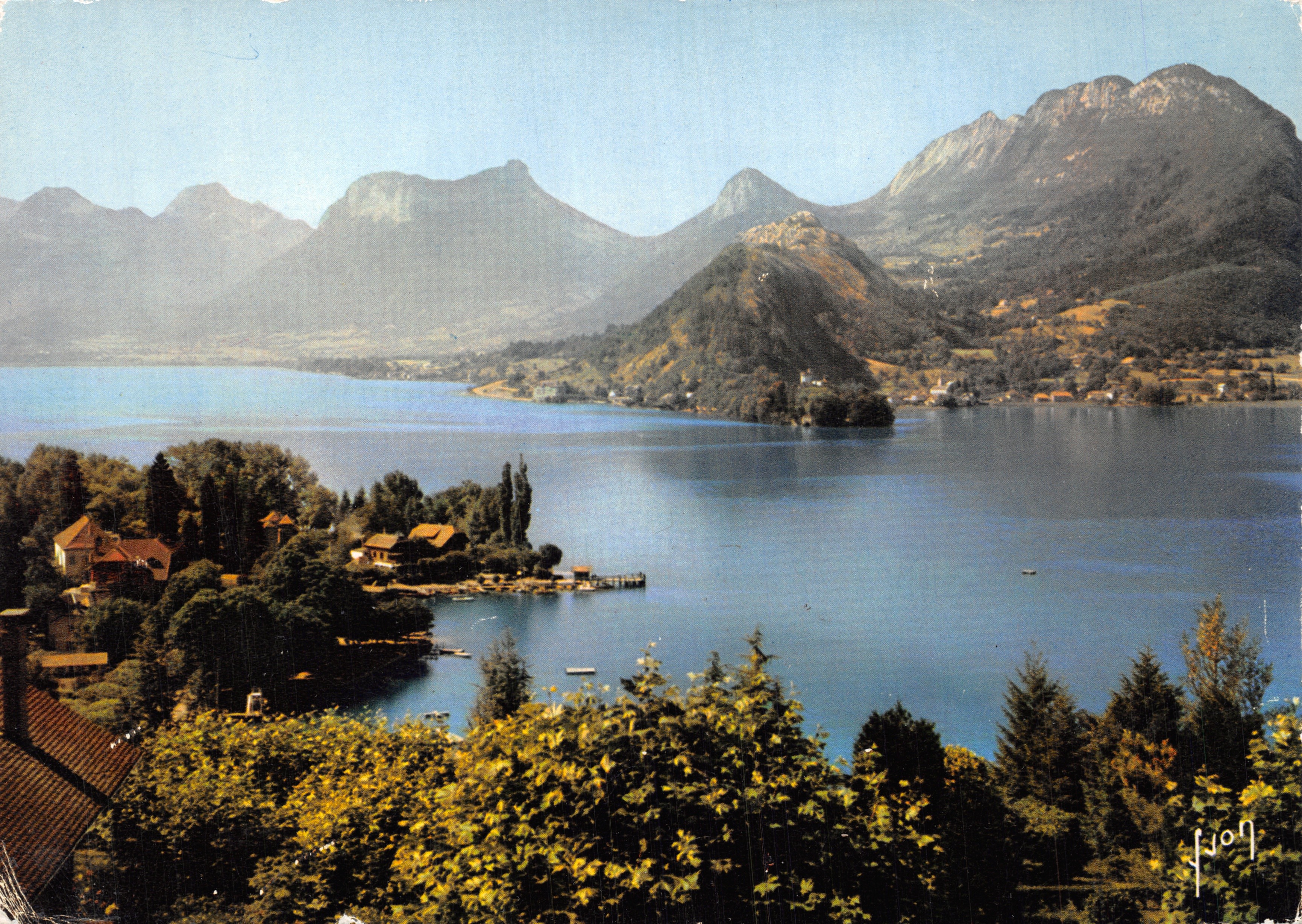 Lago de Annecy — vista panorámica — Editions d'Art "YVON", n° 258