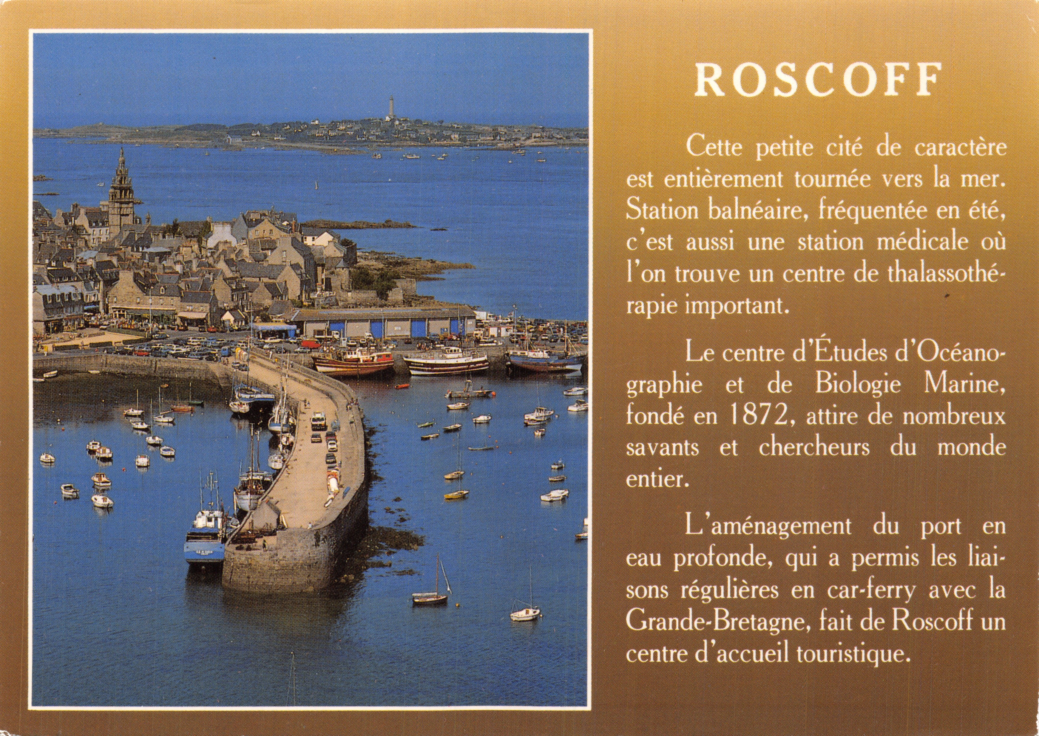 Roscoff — uitzicht op de haven en de eiland Batz — éditeur Editions d'Art 'JACK' n°2285