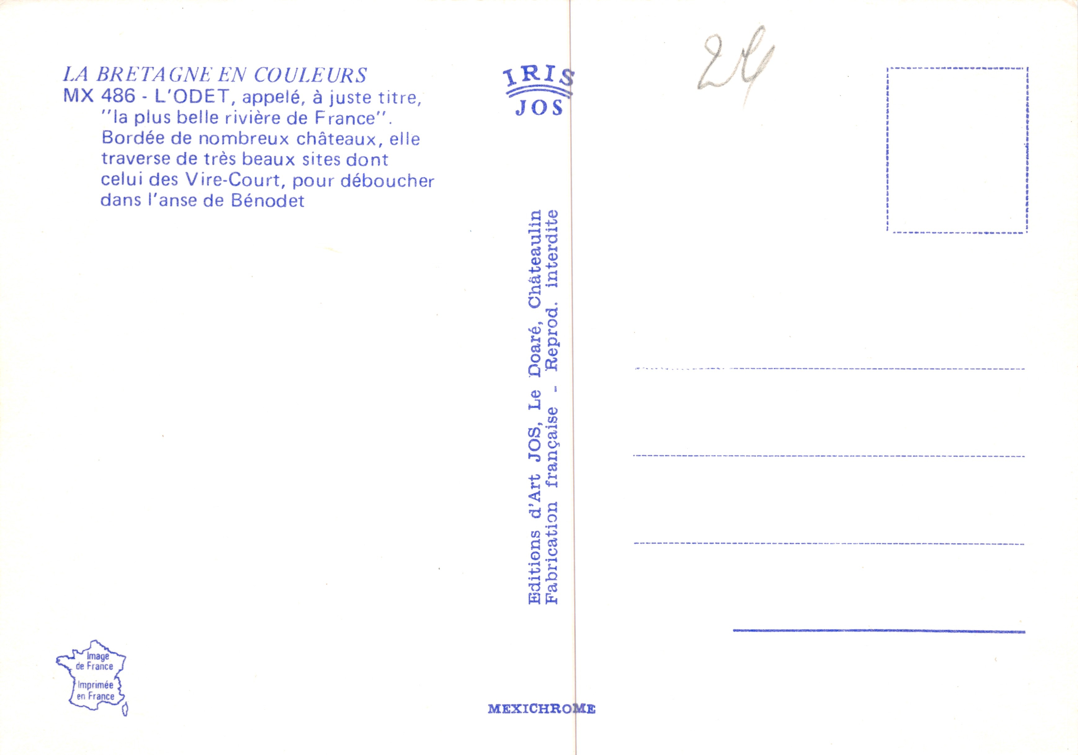 L’OdéT — La más hermosa ría de Francia — Castillo de Vire-Court — Editions d’Art JOS — Reverso
