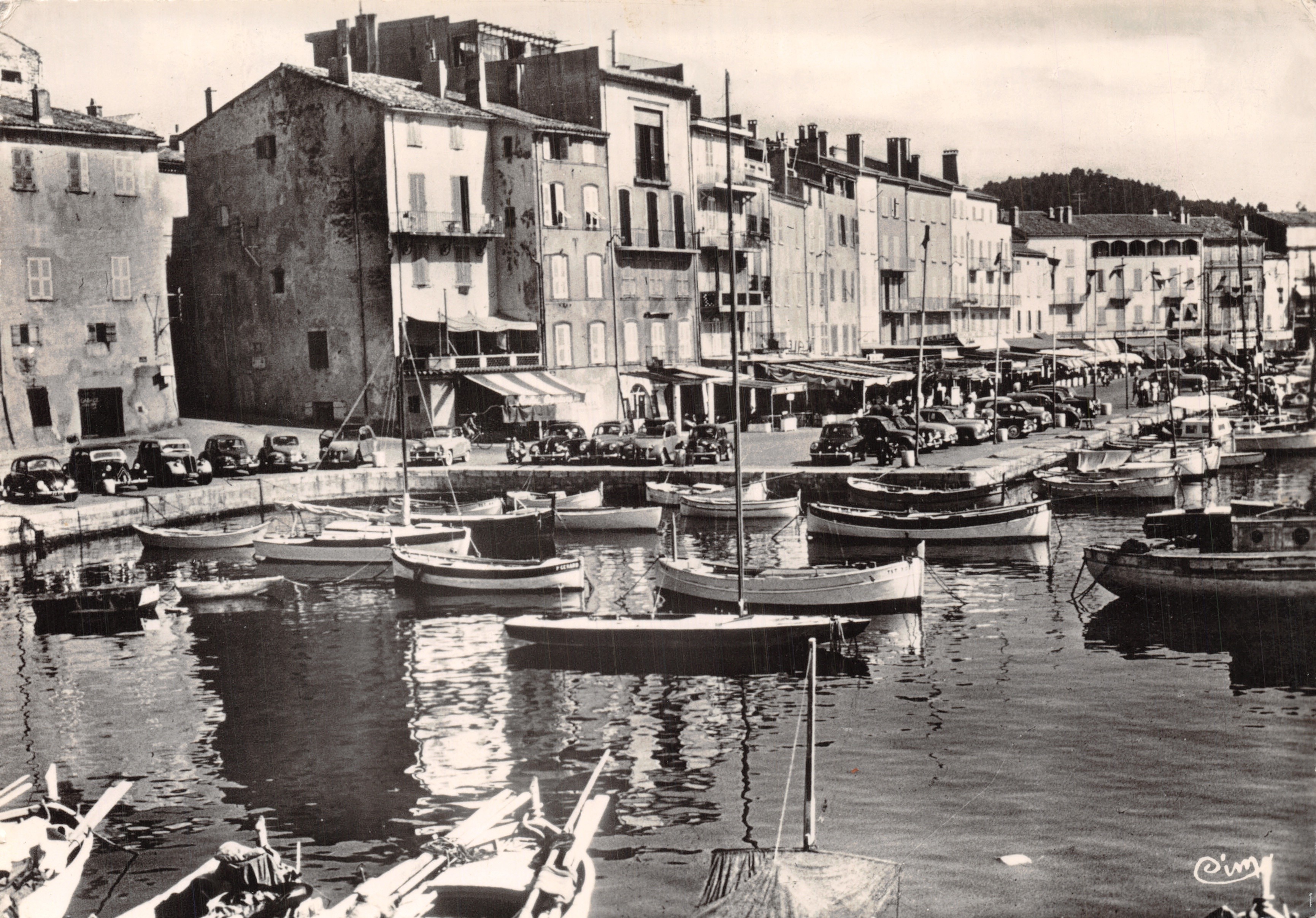 Saint-Tropez — Paseo junto al Puerto — IMPRESO EN LA TARJETA