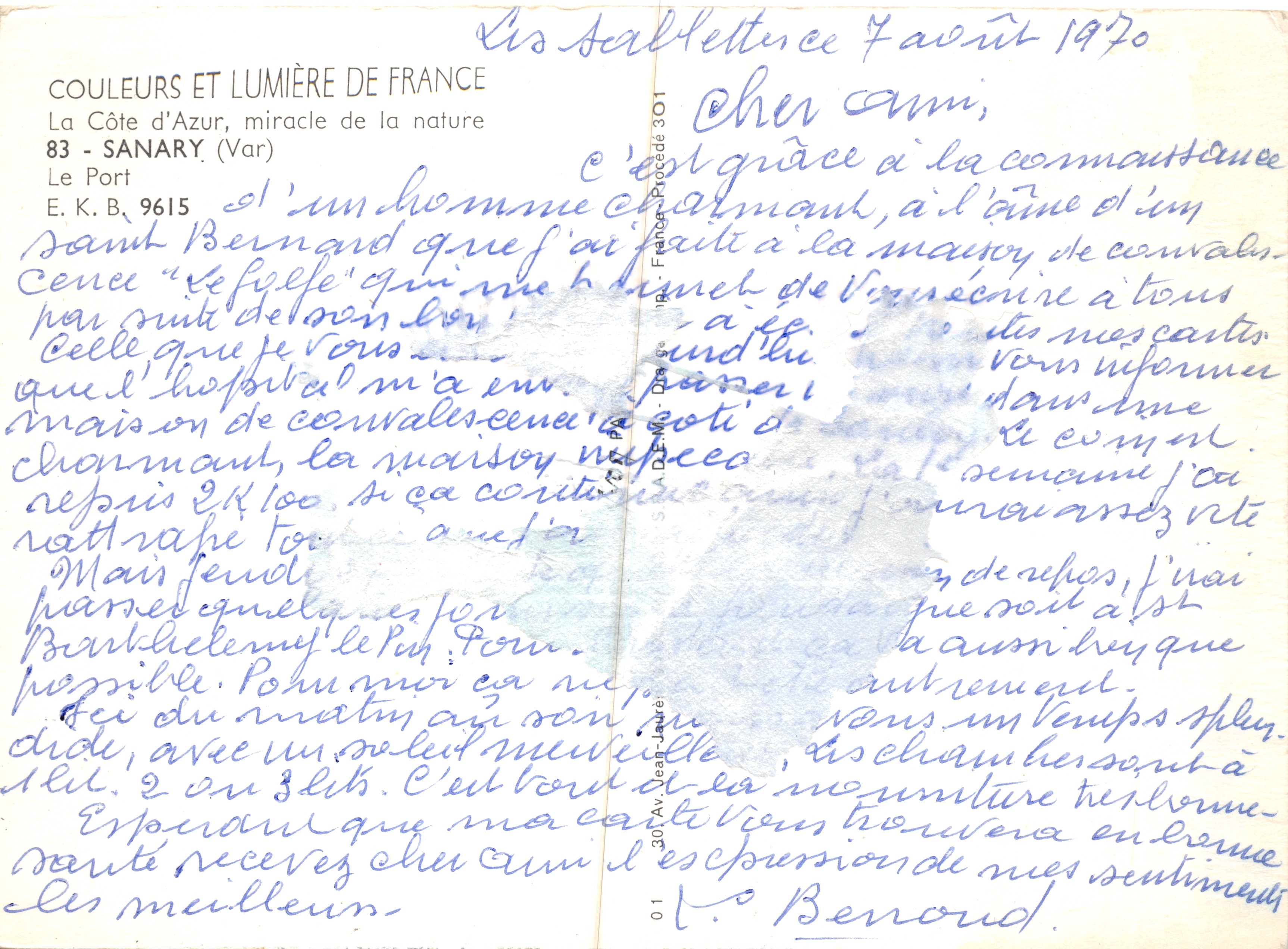 Le Port de Sanary — scène de pêcheurs au quai — éditeur COULEURS ET LUMIÈRE DE FRANCE, n° 83 - SANARY (Var) — Reverso