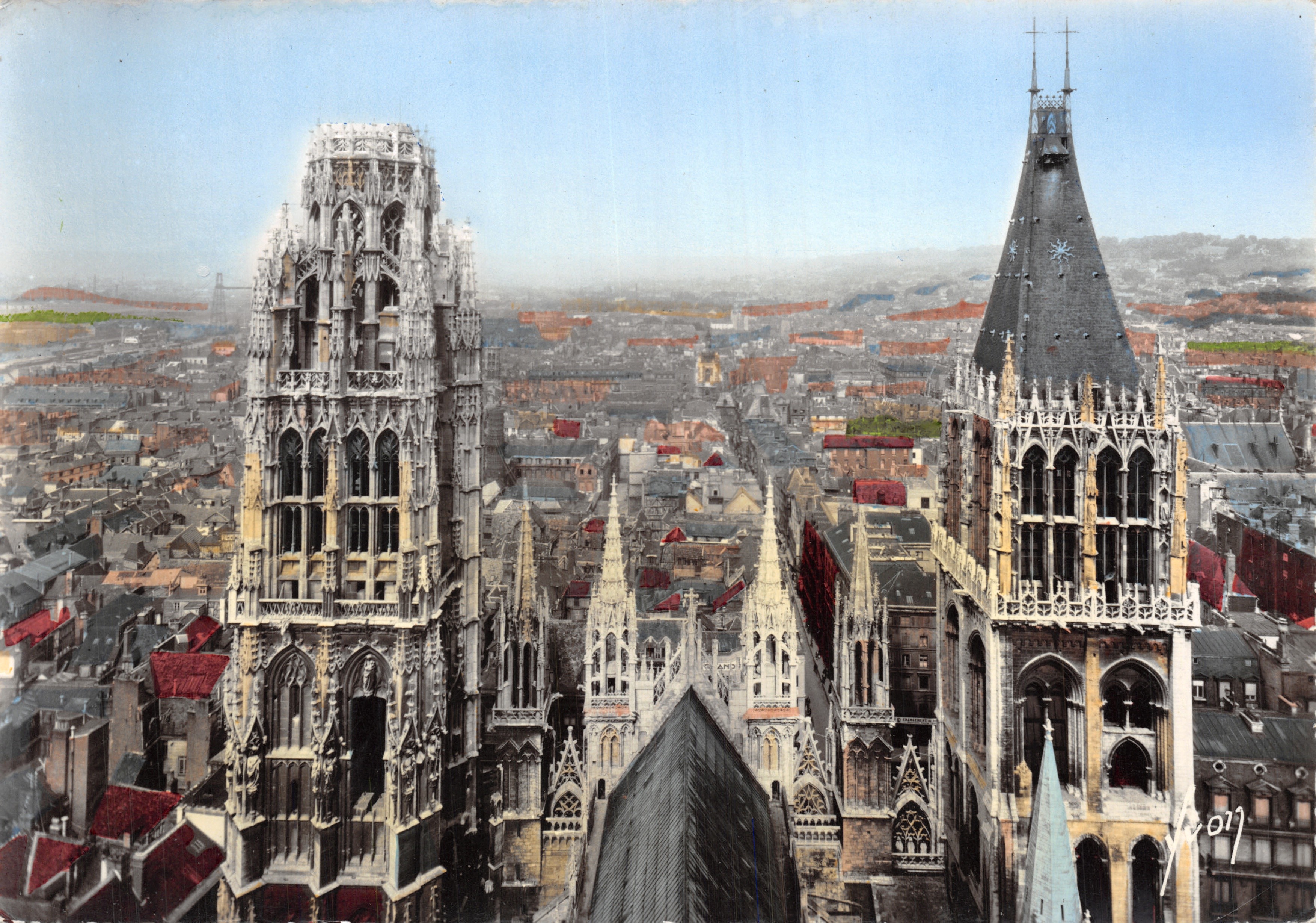 Rouen — Cattedrale, Torri del Burro e Saint-Romain — Éditions du Beurre, Paris