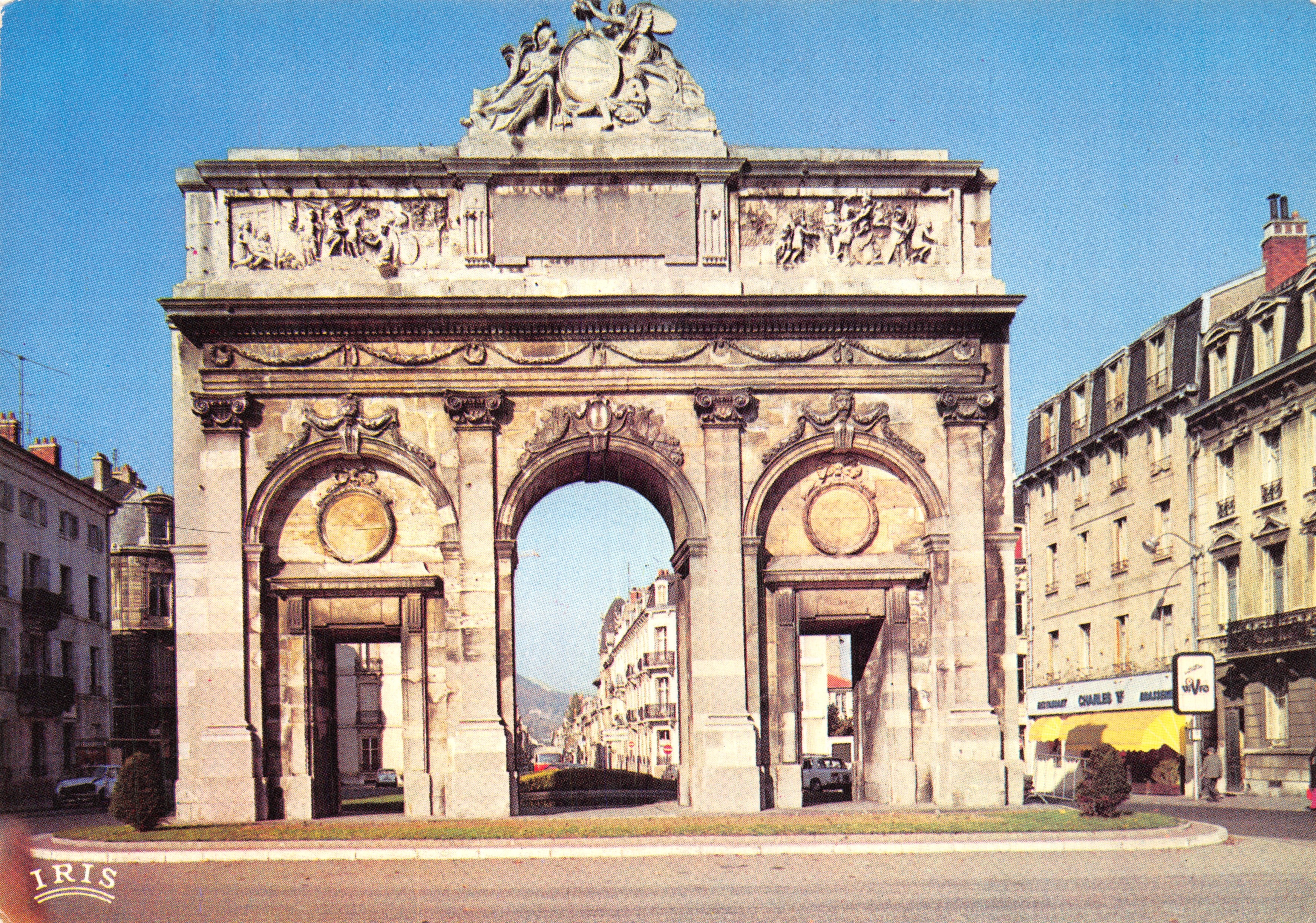 Nancy - De Désillespoort — monumentale boog versierd met beelden, uitgever IRIS