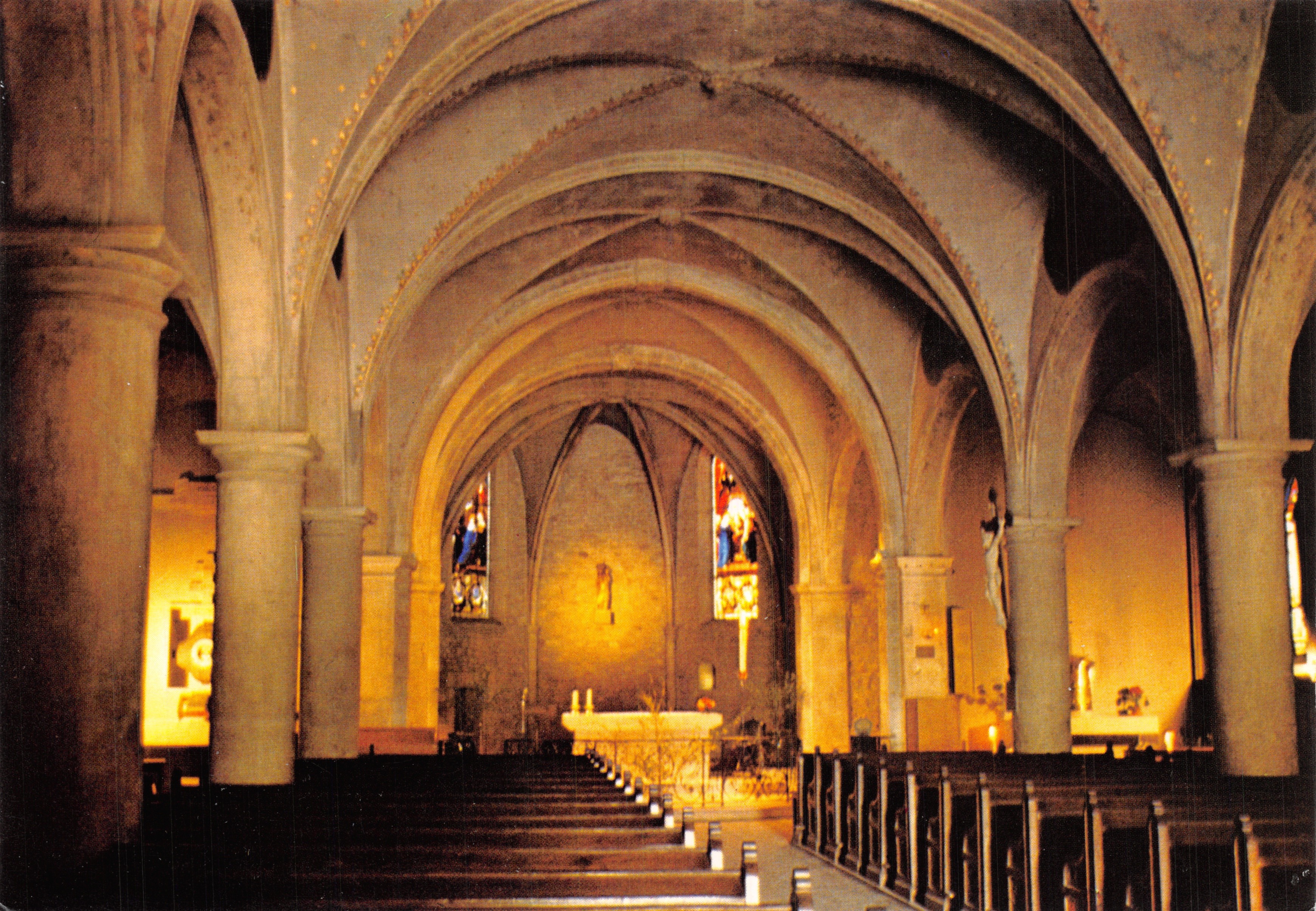Inwendige weergave van de heuvel van Sion — Kerk van Notre-Dame de Sion (Lotharingen) — Druk Pierron