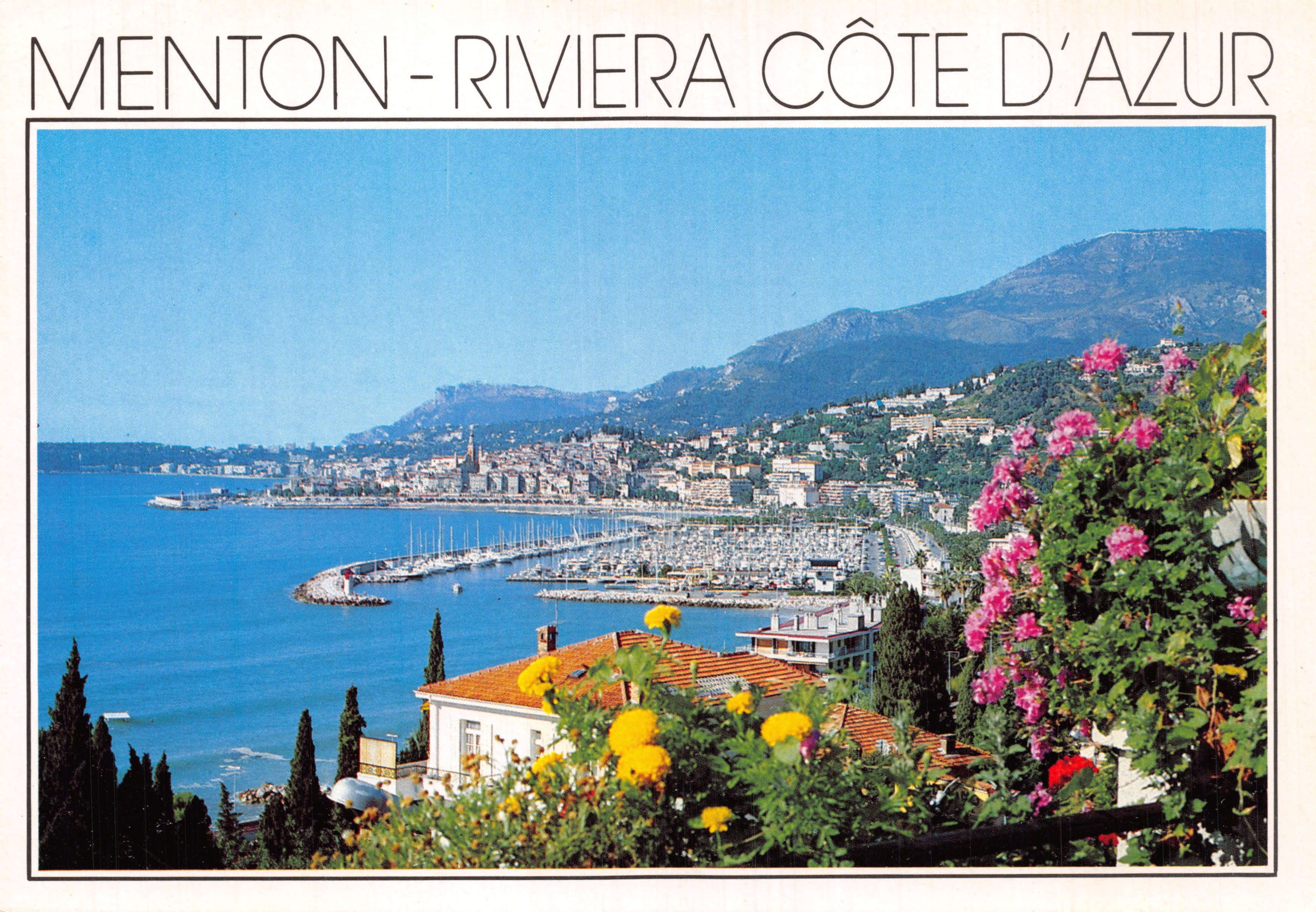 Menton - Riviera Côte d'Azur — vista general del puerto y las montañas, editor Les Editions Gilletta, n.º 901