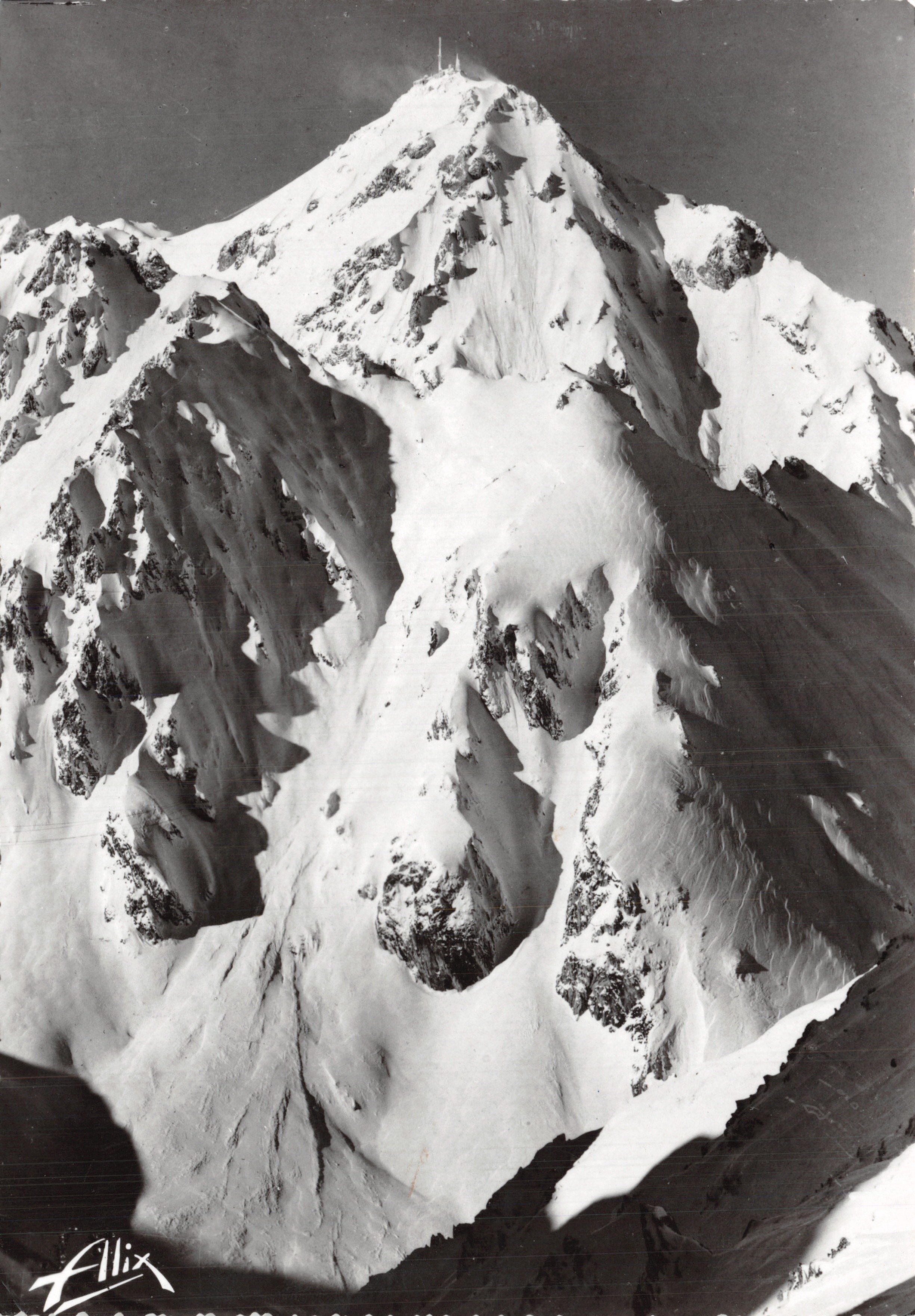 El Pic du Midi de Bigorre — vista desde el teleférico de La Mongie — editor ALIX, n.º 3382