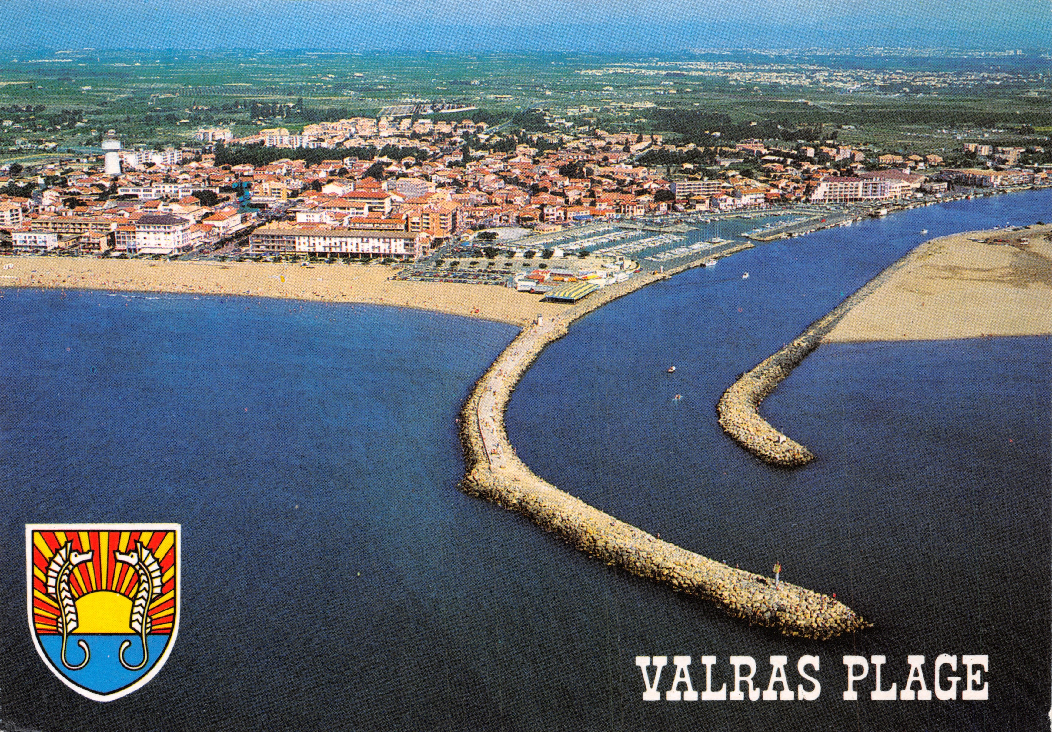 Valras Plage — luchtfoto van de haven en de stranden — Éditions Joie des Vacances