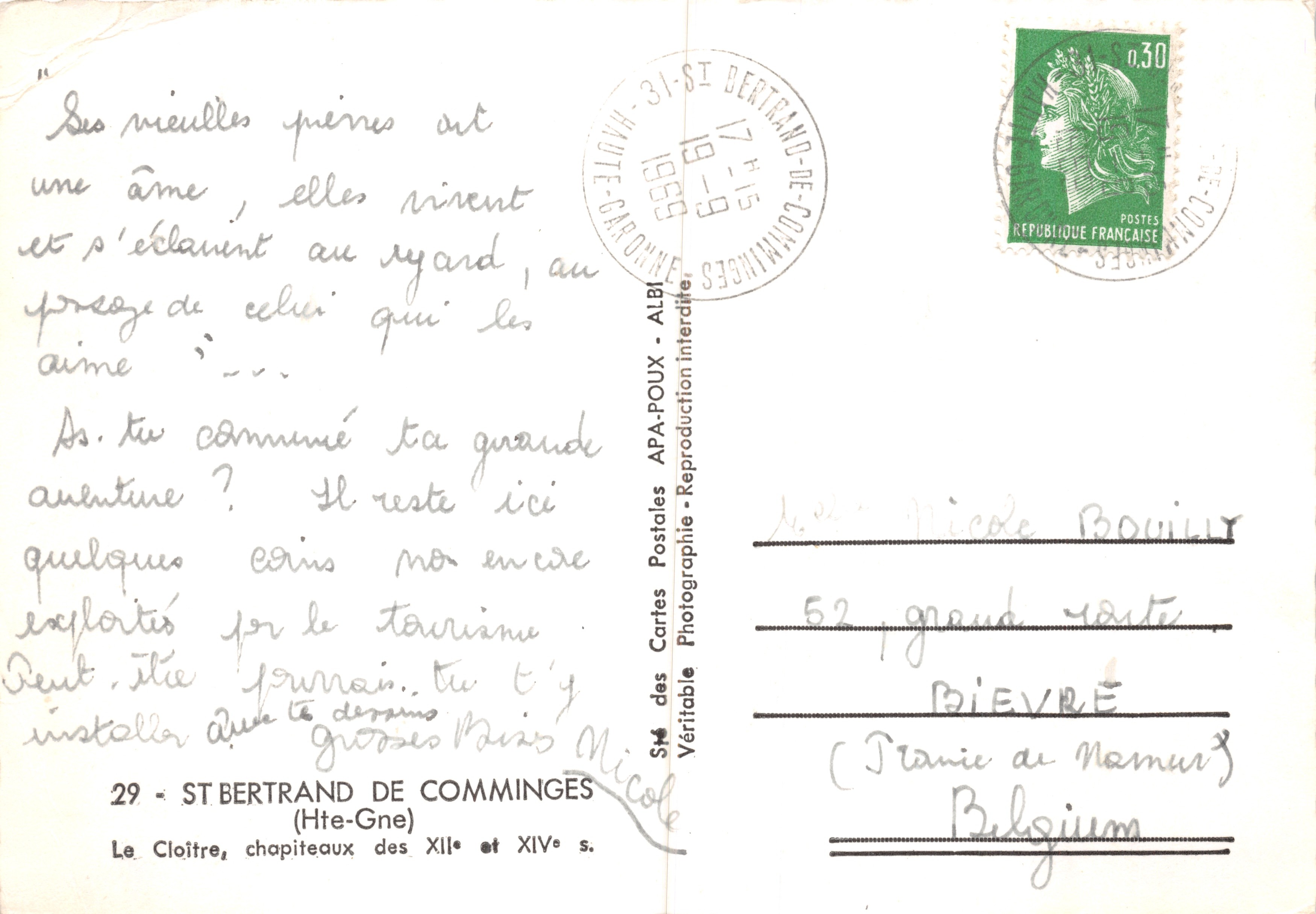 Saint Bertrand de Comminges — Klooster, kapitellen van de XIIe en XIVe eeuw — APA — Achterkant