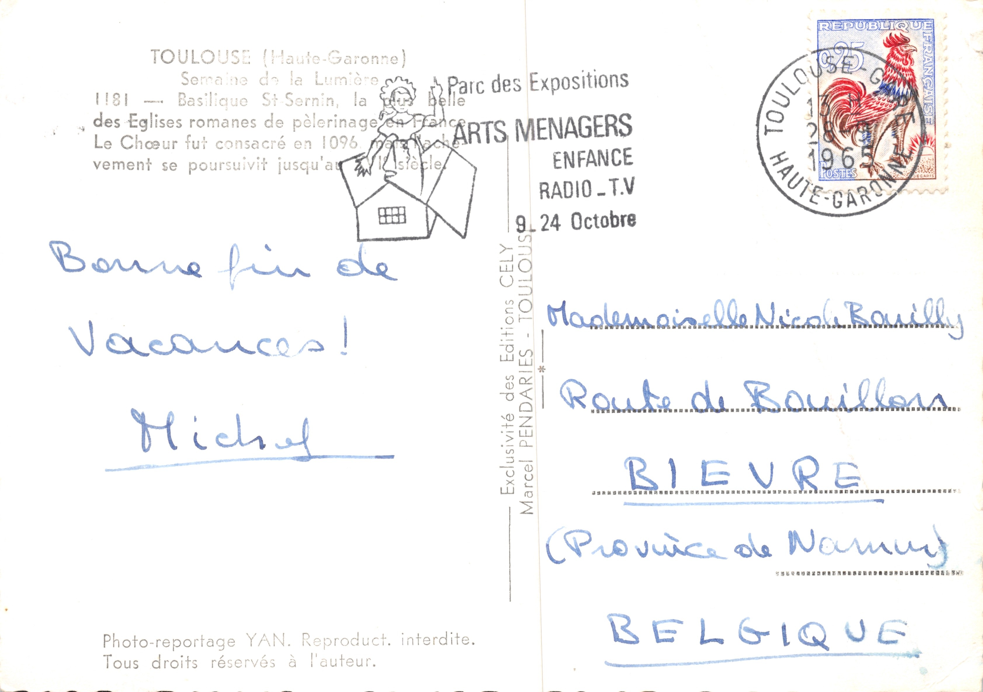 Toulouse — Basilica Saint-Sernin — editore CELY — Verso