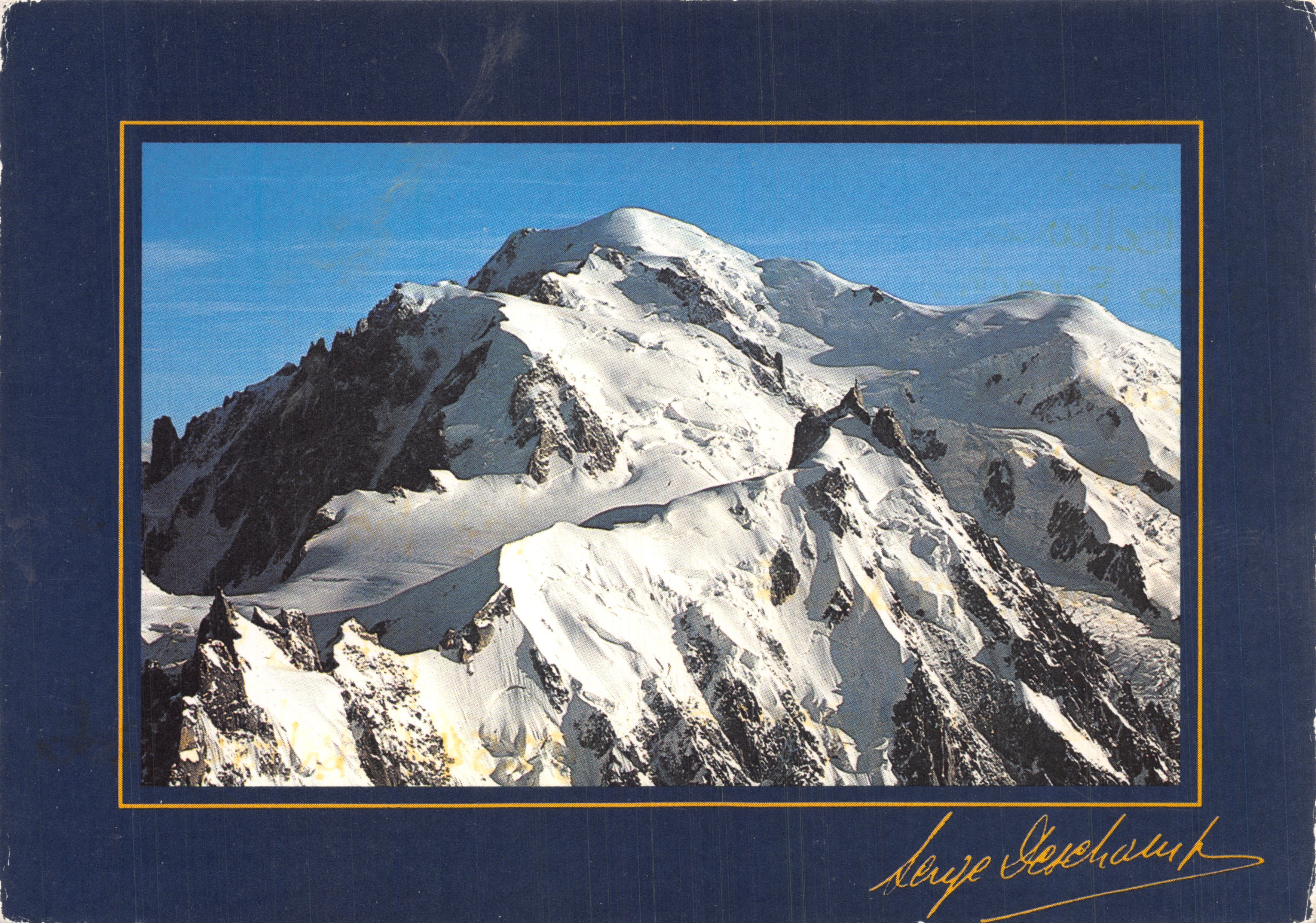 Mont Blanc — vista panorámica nevada — Edición y Cliché Serge Deschamps