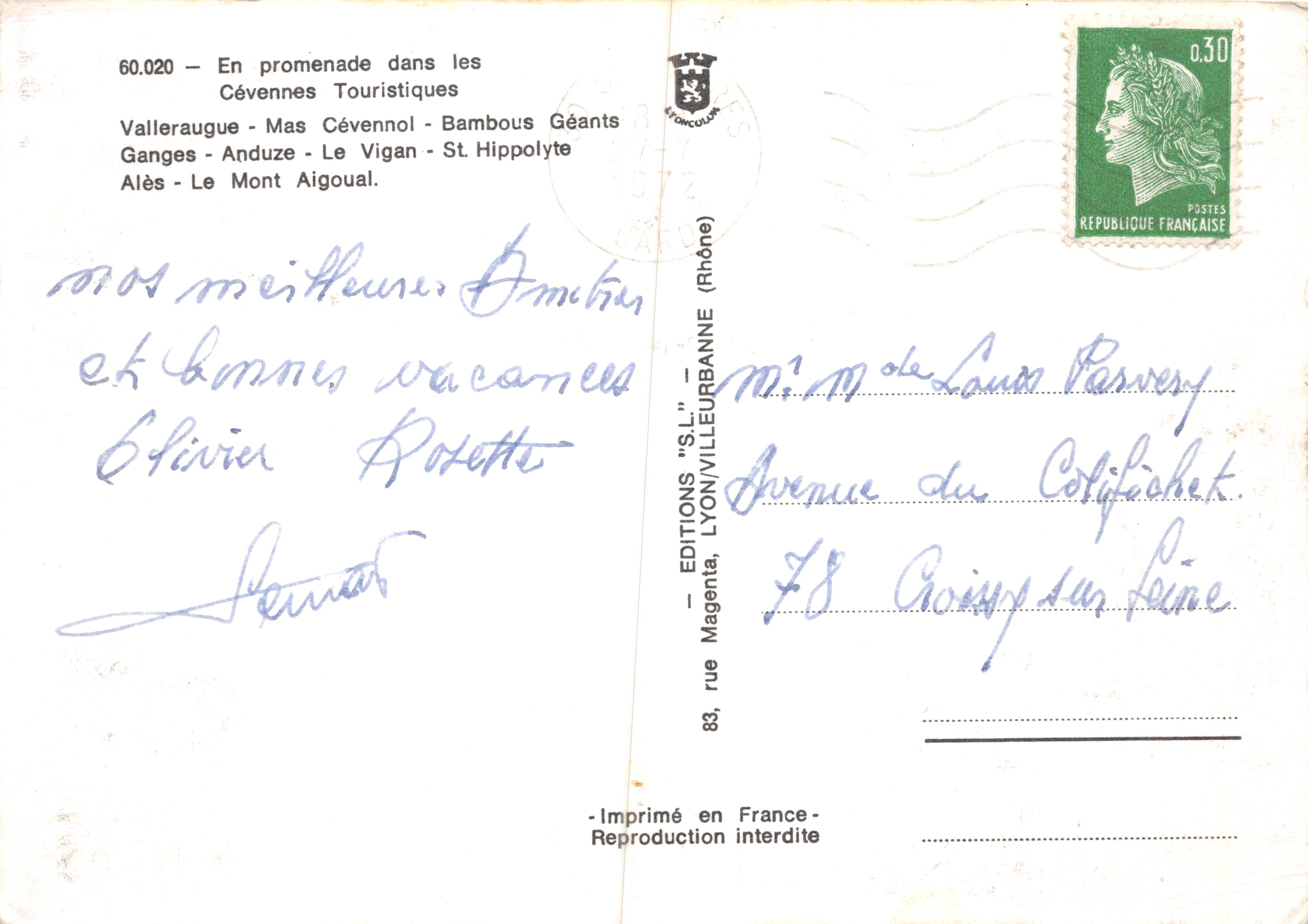 Touristische Cévennes — Touristische Cévennes — Rückseite