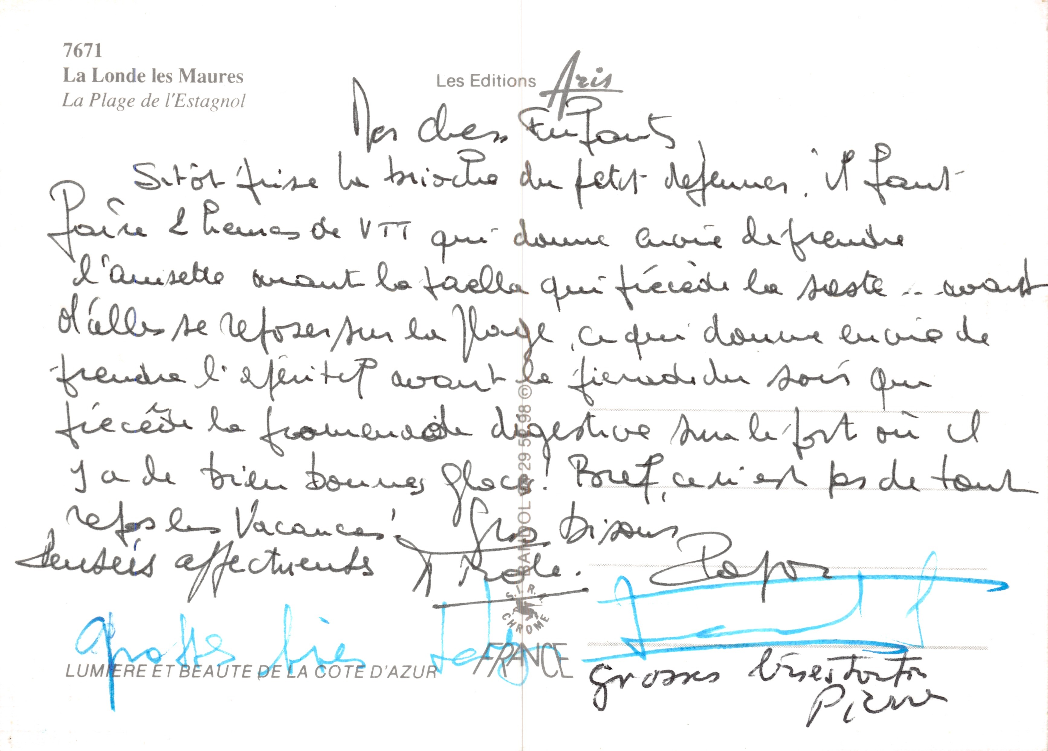La Londe-les-Maures — La spiaggia di Estagnol — Les Editions Aris — Verso