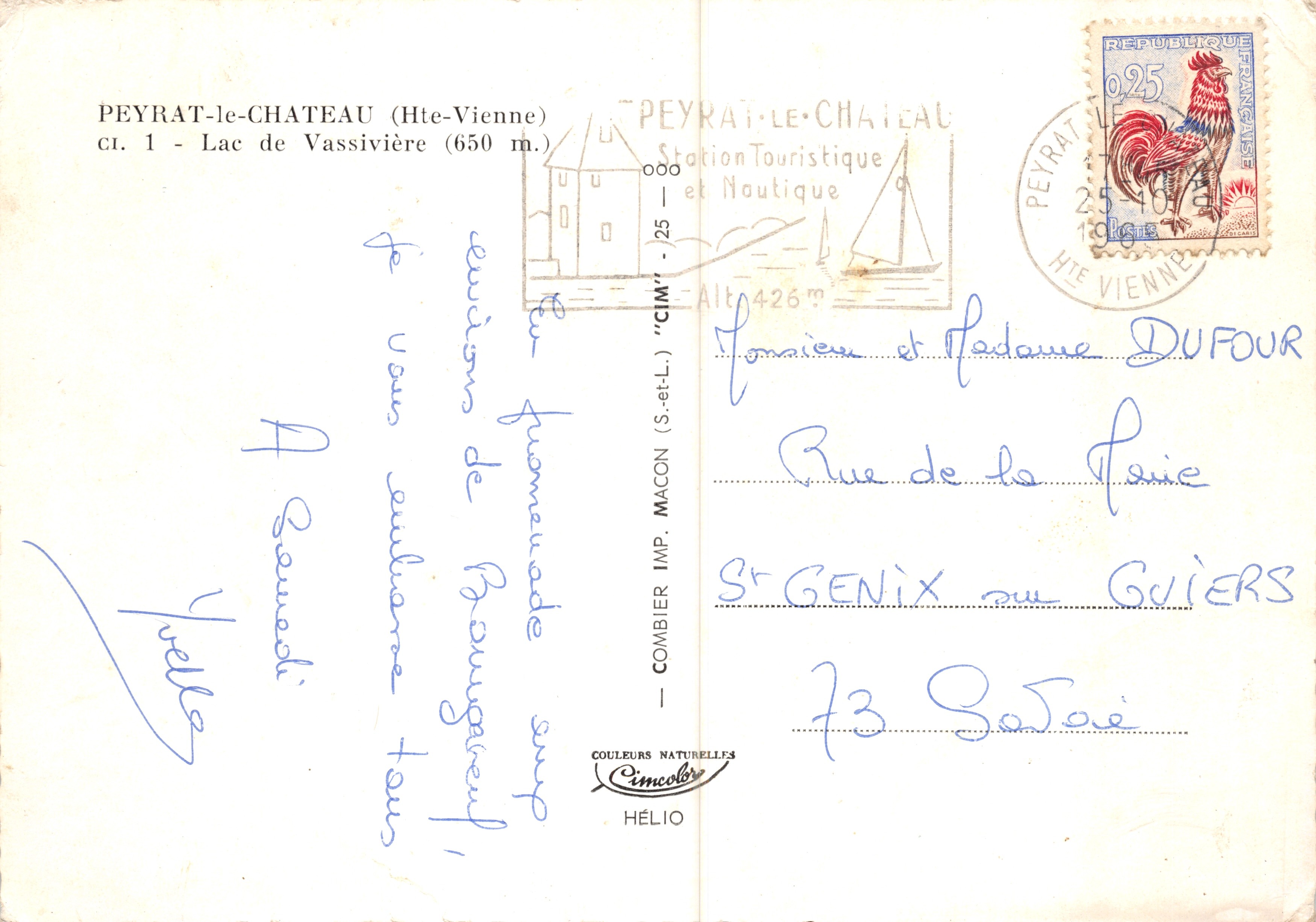 Peyrat-le-Château — Lago Vassivières — editor CIM — Reverso