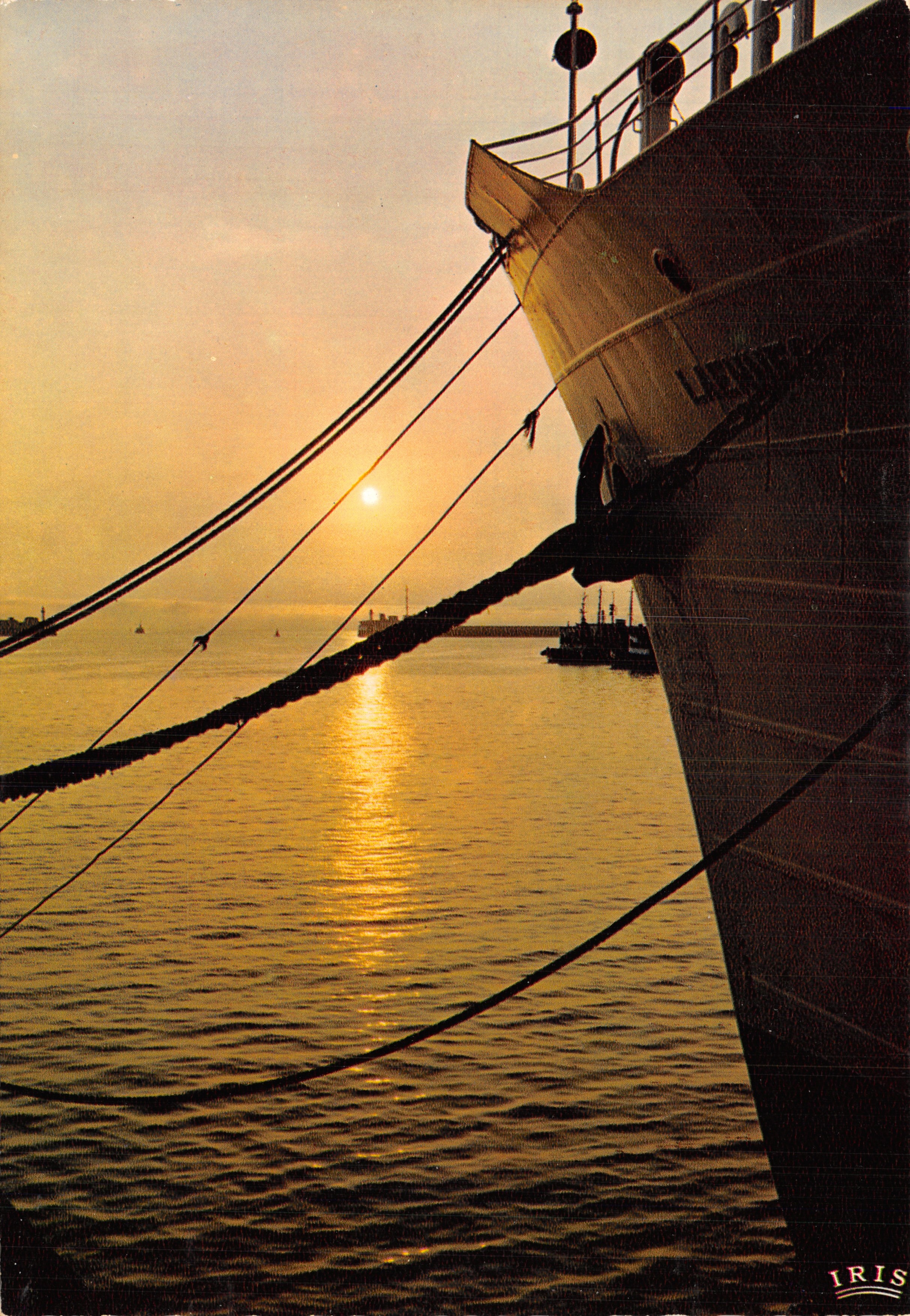 Le Havre — Puesta de sol en el puerto — Éditions La Cigogne
