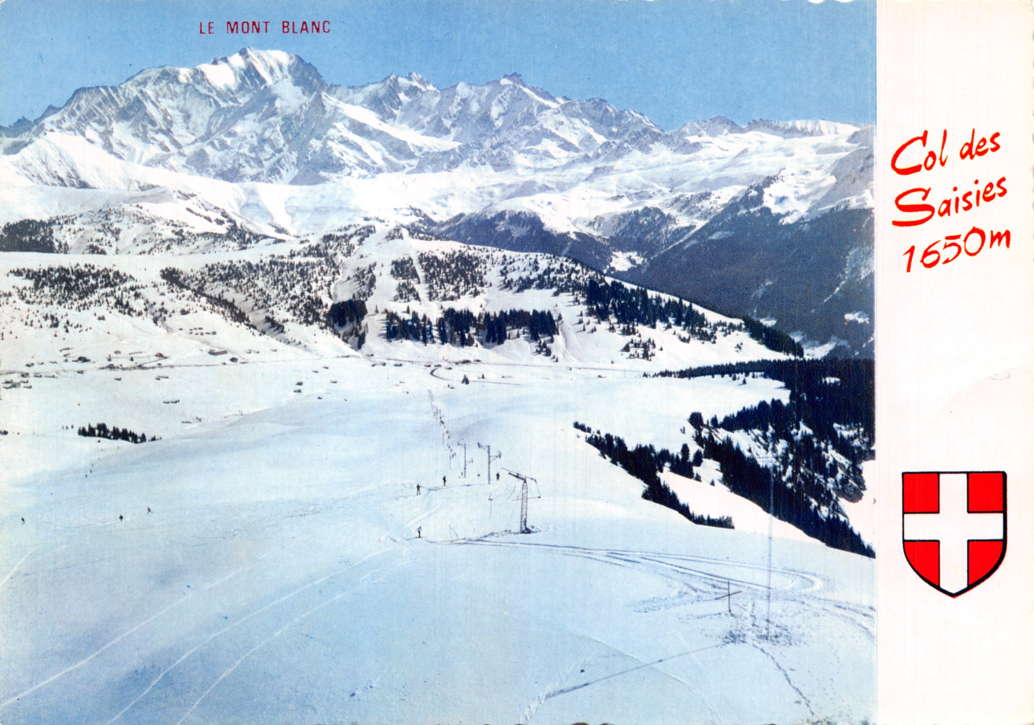 Mont Blanc — vista da Col des Saisies 1650m — editore Combier Imprimeur