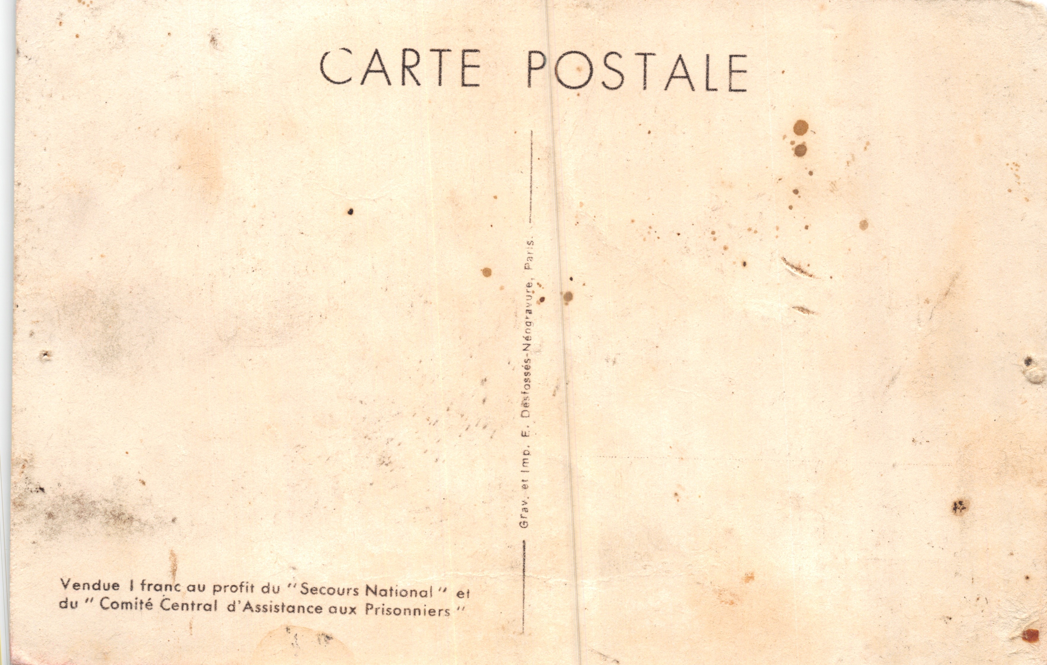 Charles de Gaulle — retrato militar — editor V.O.A. n° 112 — Reverso