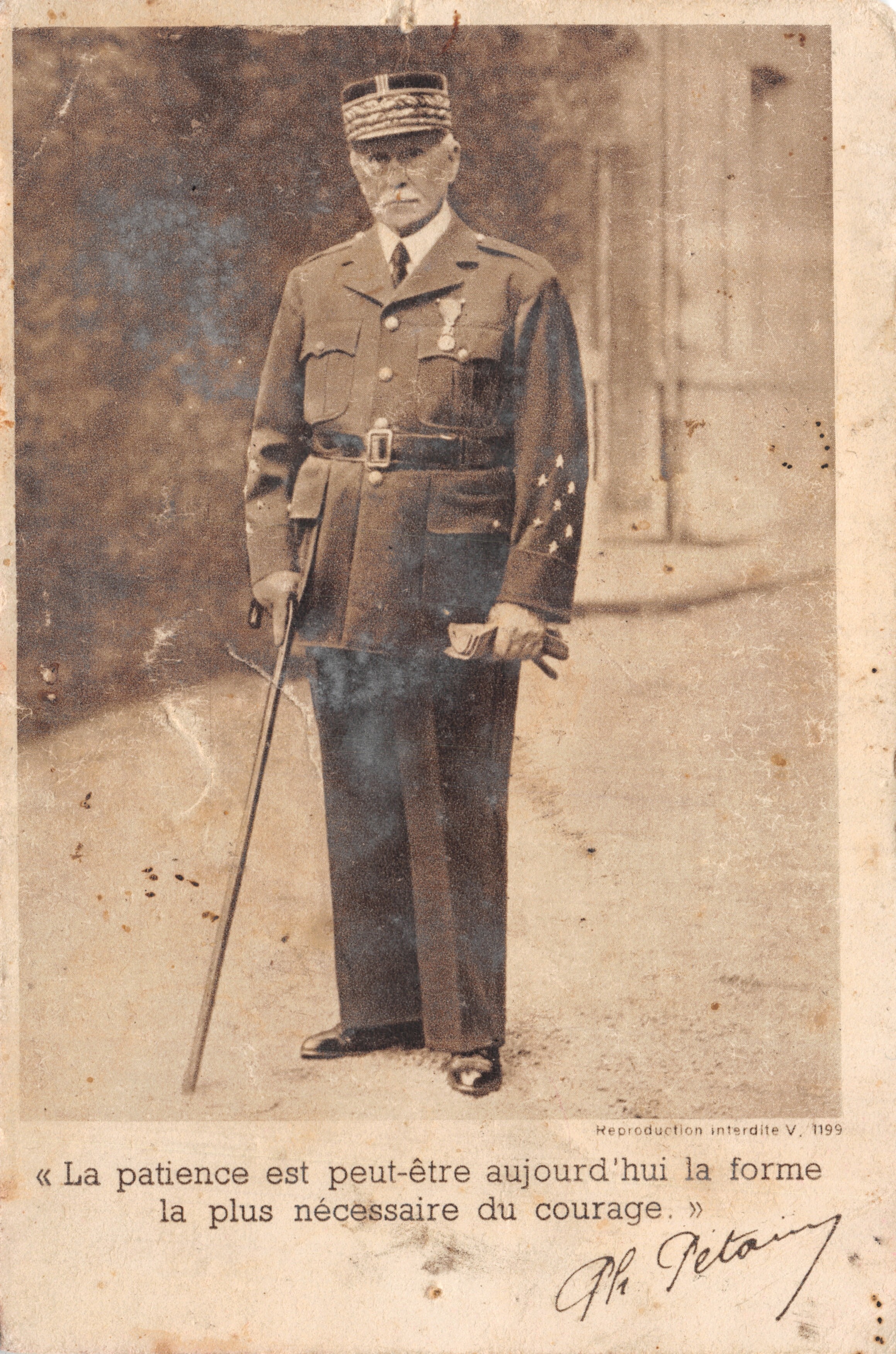 Philippe Pétain — militair portret — Reproductie verboden V.1199