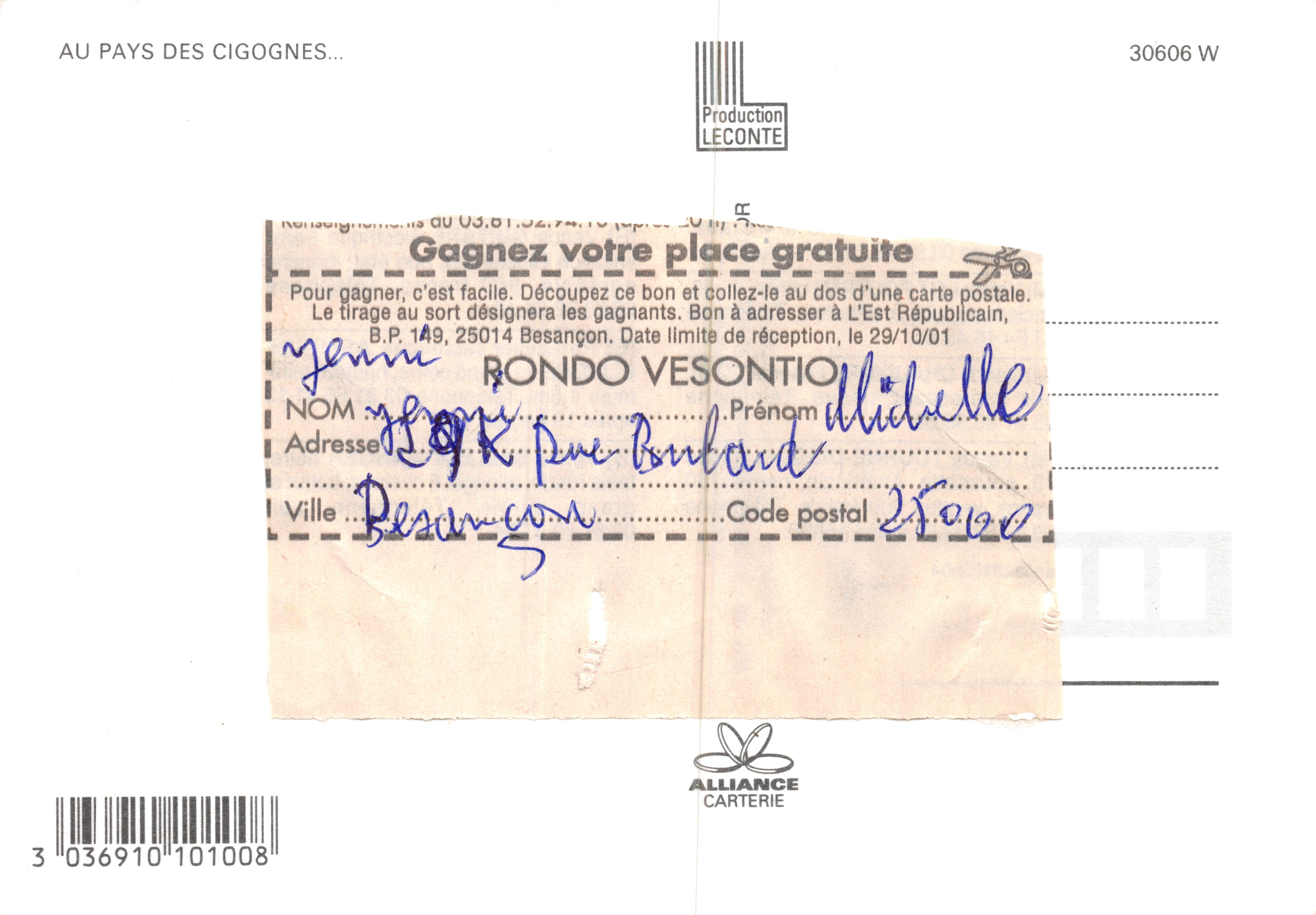 Recuerdos de Alsacia — colección de 10 viñetas (Colmar, Riquewihr, Kaysersberg, Mulhouse, Obernai, Mont-Ste-Odile, Haut-Koenigsbourg, Estrasburgo, Eguisheim, Les Trois Epis, Le Haut-Barr, Ribeauvillé) — editor LECOMTE — Reverso