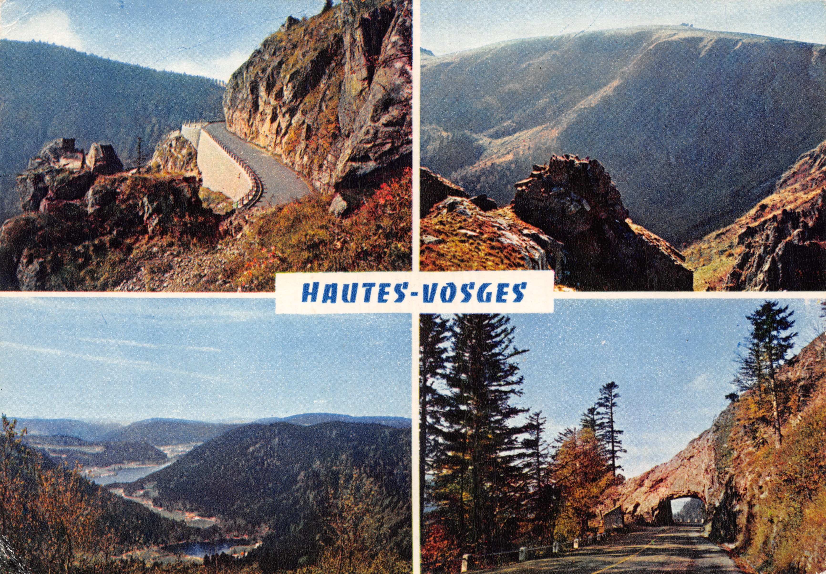 Hoog-Vosges — berglandschappen, meer en tunnel — Edities 'La Cigogne' STRASBOURG