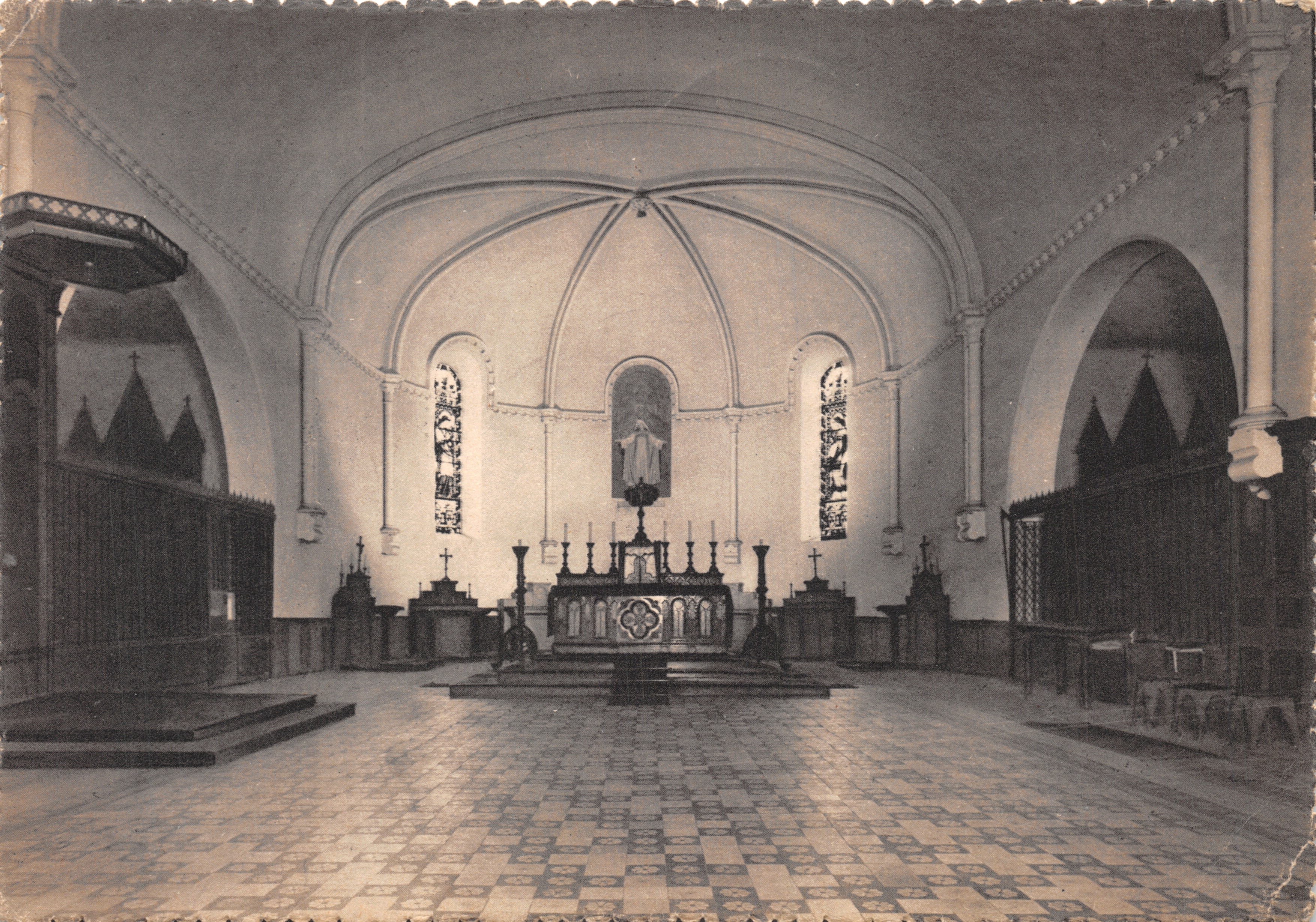Abdij van Notre-Dame de Citeaux — Sanctuaire — uitgever afdruk op de kaart