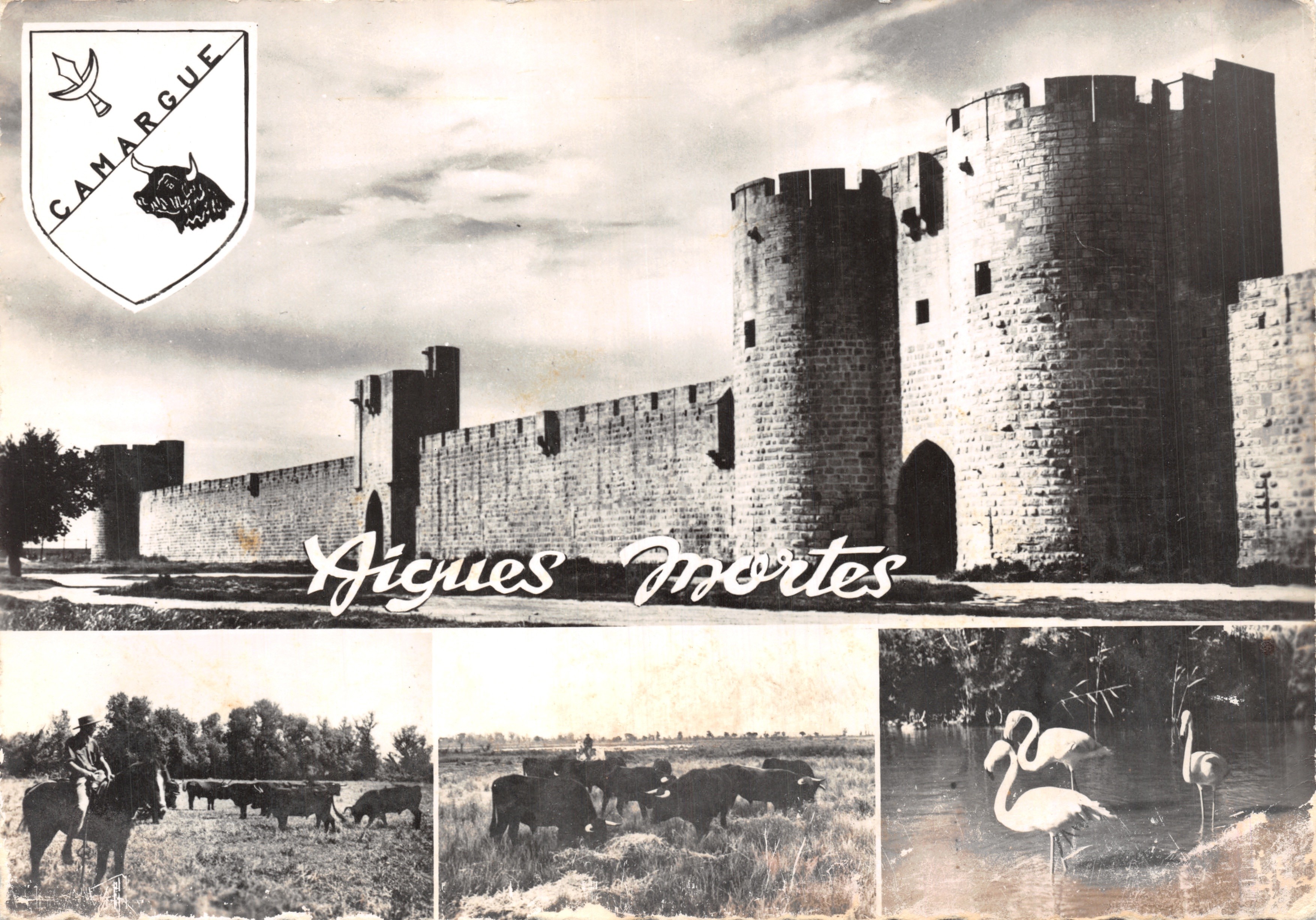 Aigues-Mortes — mura e scene di vita — editore Real-Photo-Cie des Arts Photomécaniques