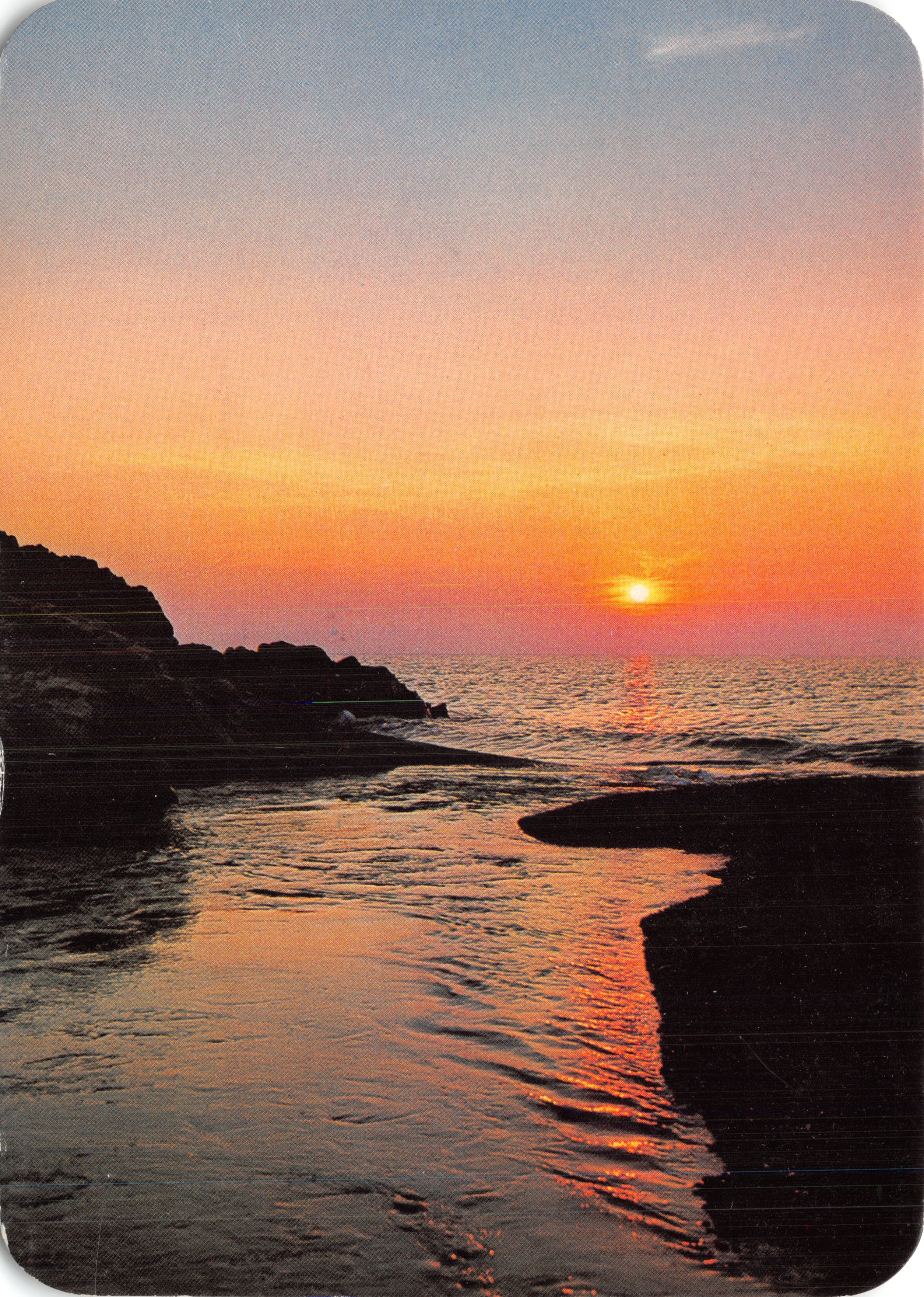 Zonsondergang boven de monding van het Fango — Panorama van Corsica — Uitgaven Galeria