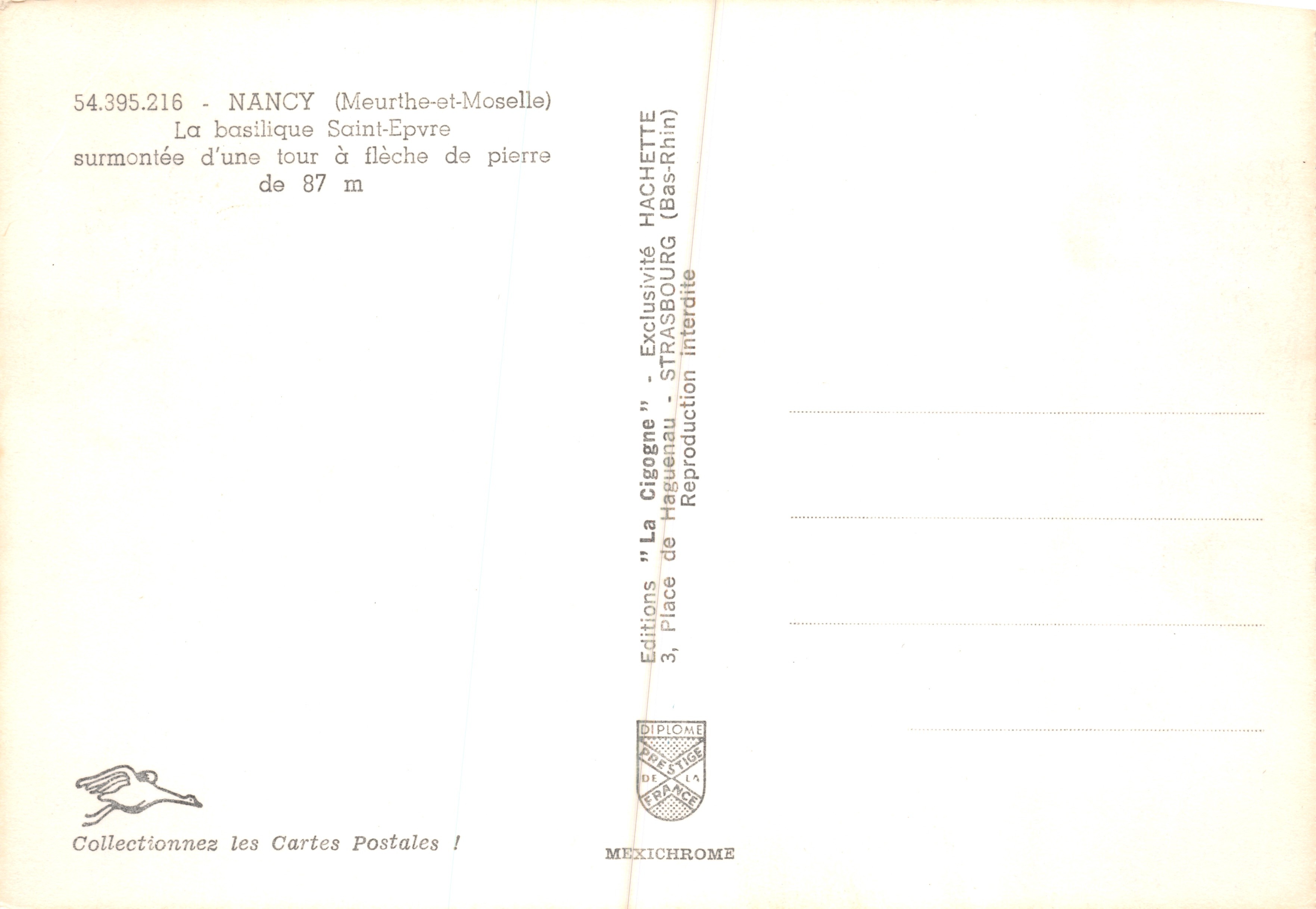 Nancy — Basilica Saint-Epvre — Editions IRIS — Verso